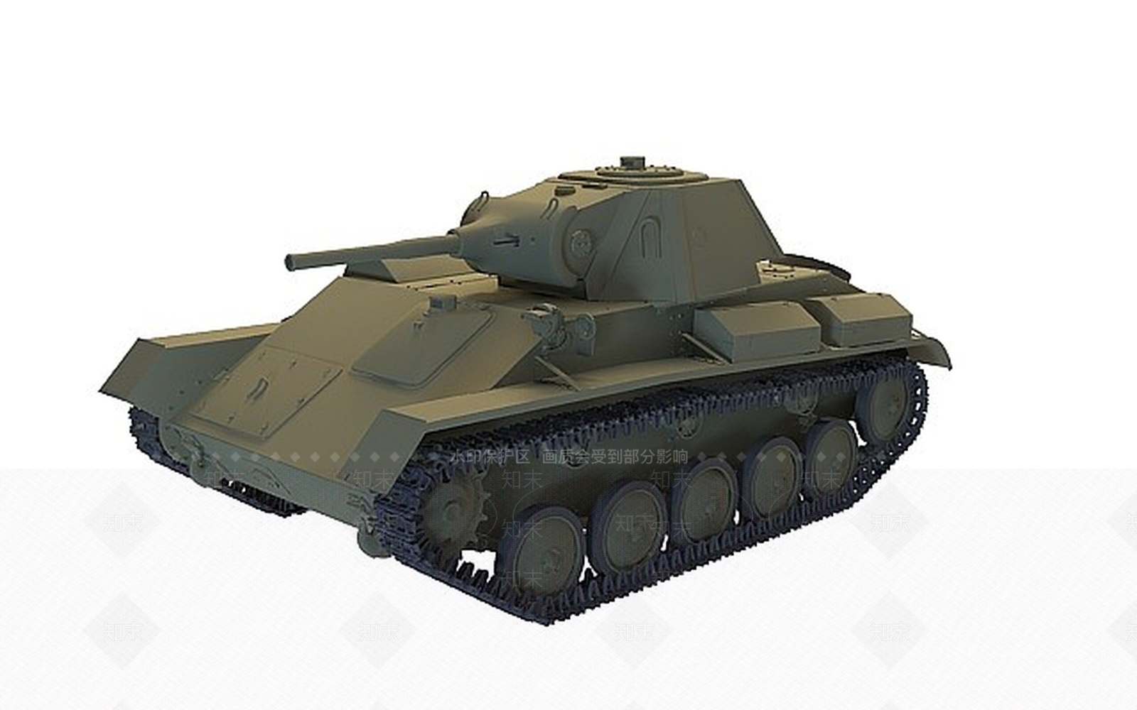 现代97式中型坦克3D模型下载【ID:1199875593】