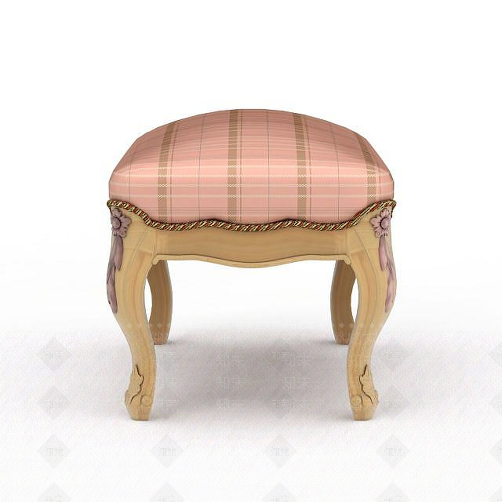 欧式古典欧式雕花公主沙发凳3D模型下载【ID:1199875621】