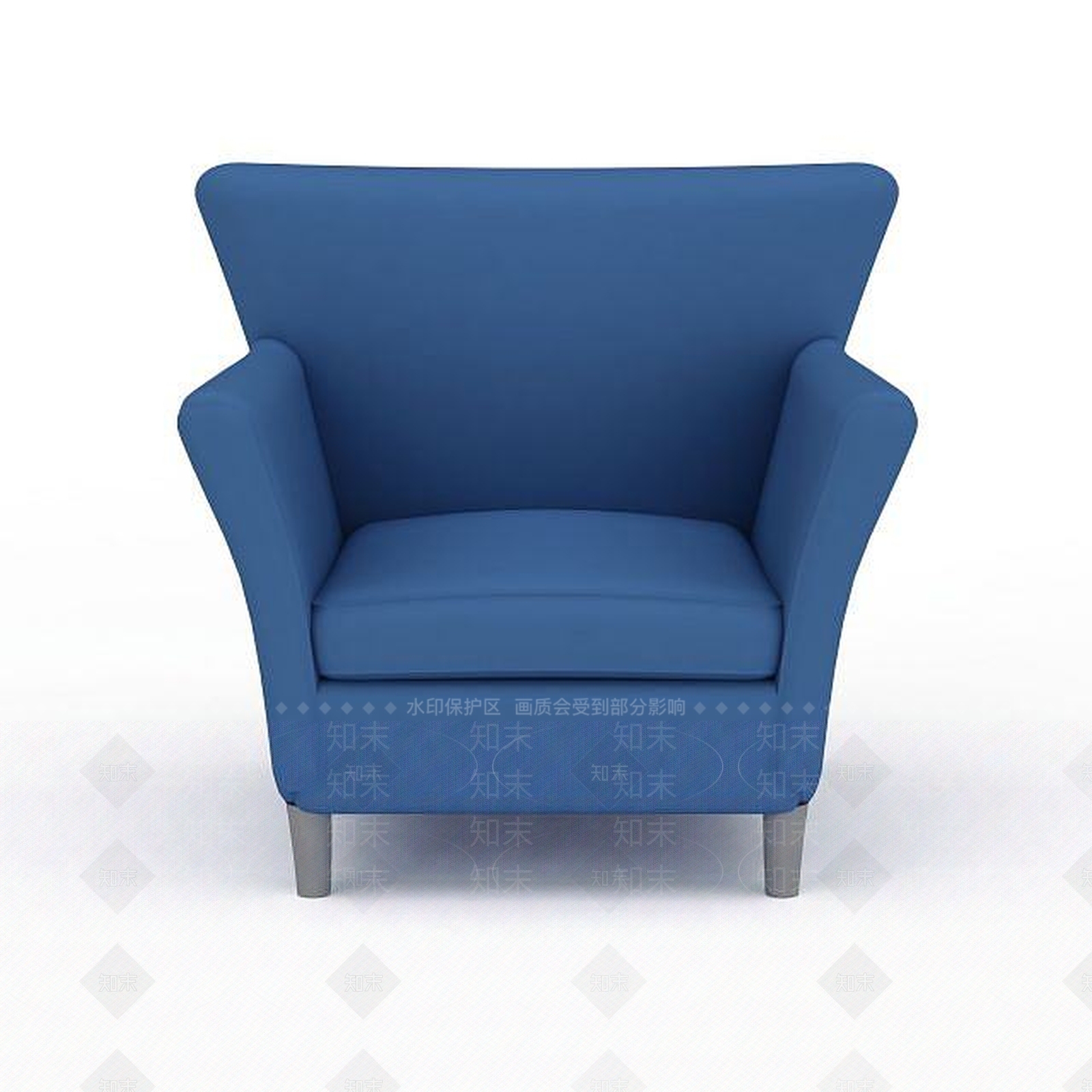 现代精品蓝色沙发椅3D模型下载【ID:1199875787】