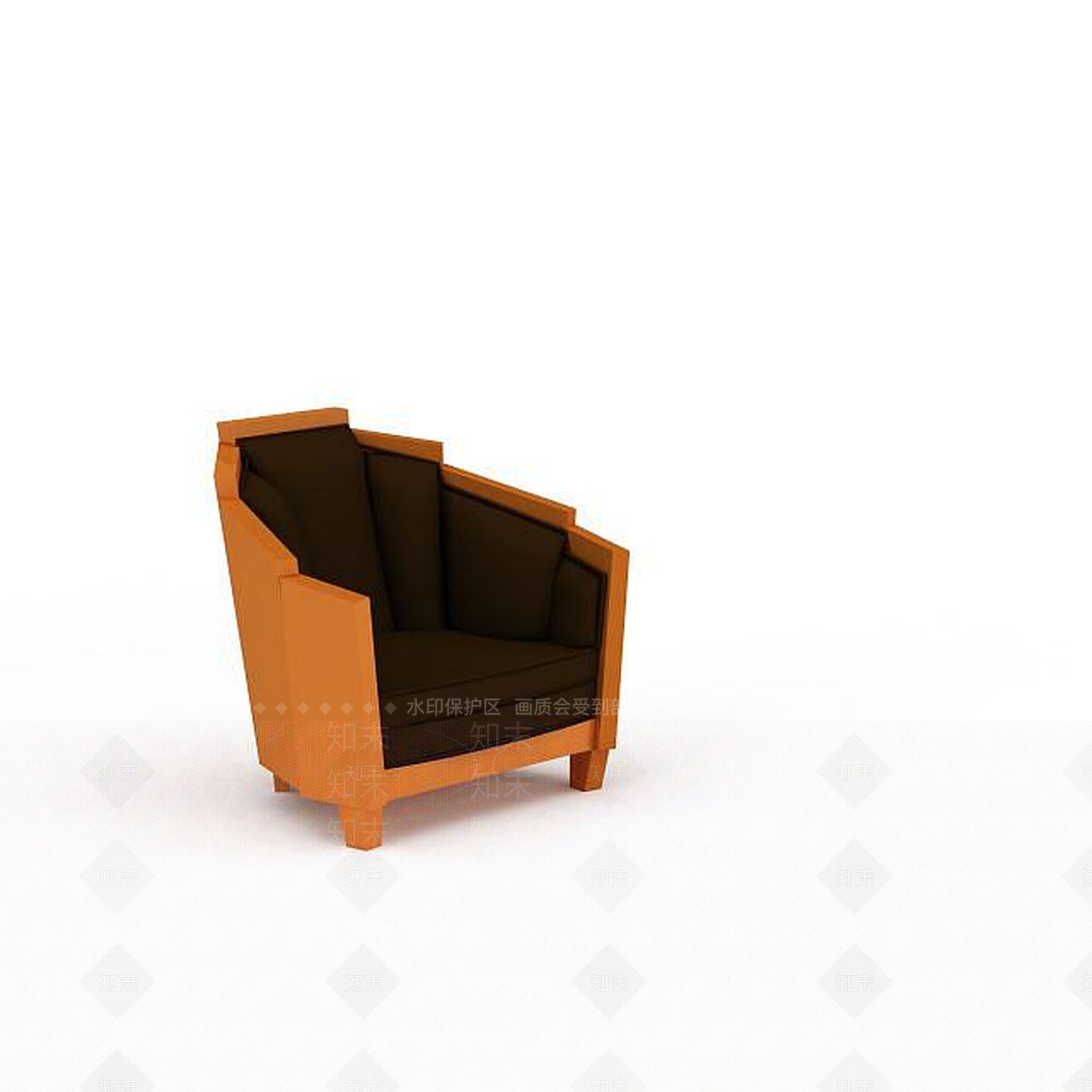 现代实木扇形沙发3D模型下载【ID:1199875800】