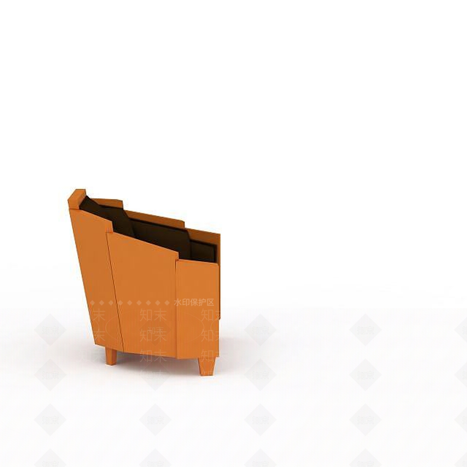 现代实木扇形沙发3D模型下载【ID:1199875800】