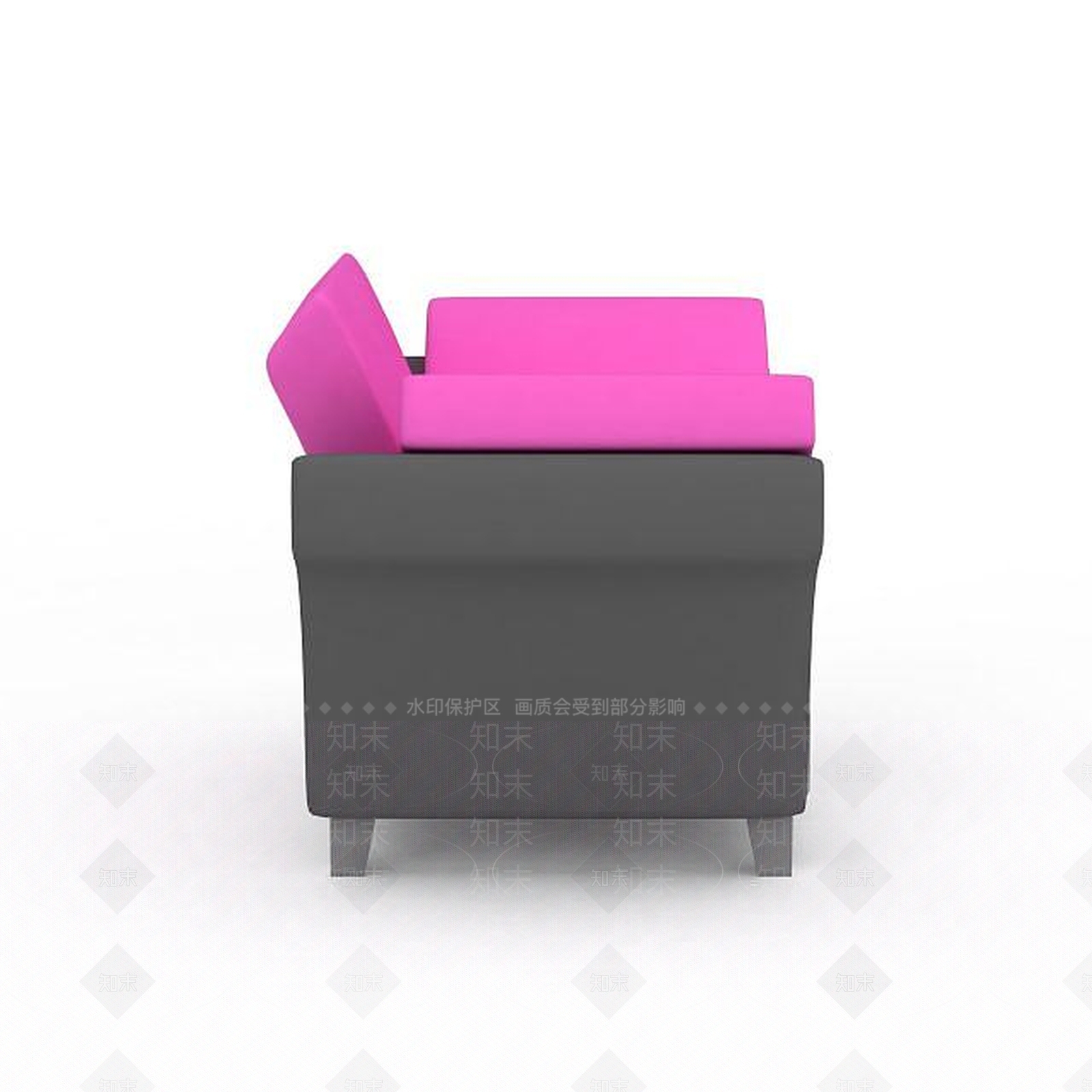 现代粉色沙发3D模型下载【ID:1199875807】