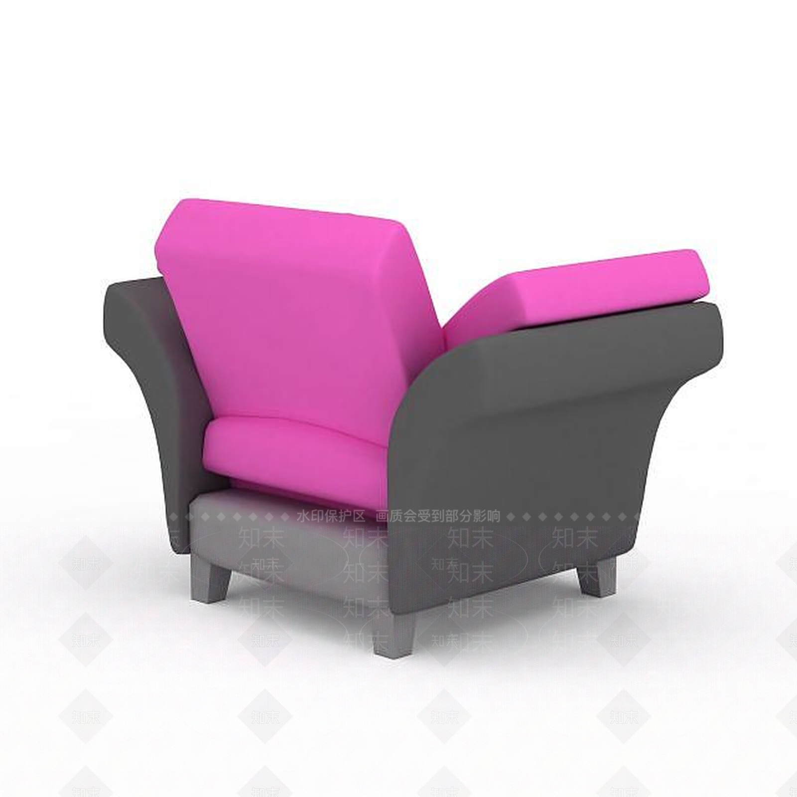 现代粉色沙发3D模型下载【ID:1199875807】