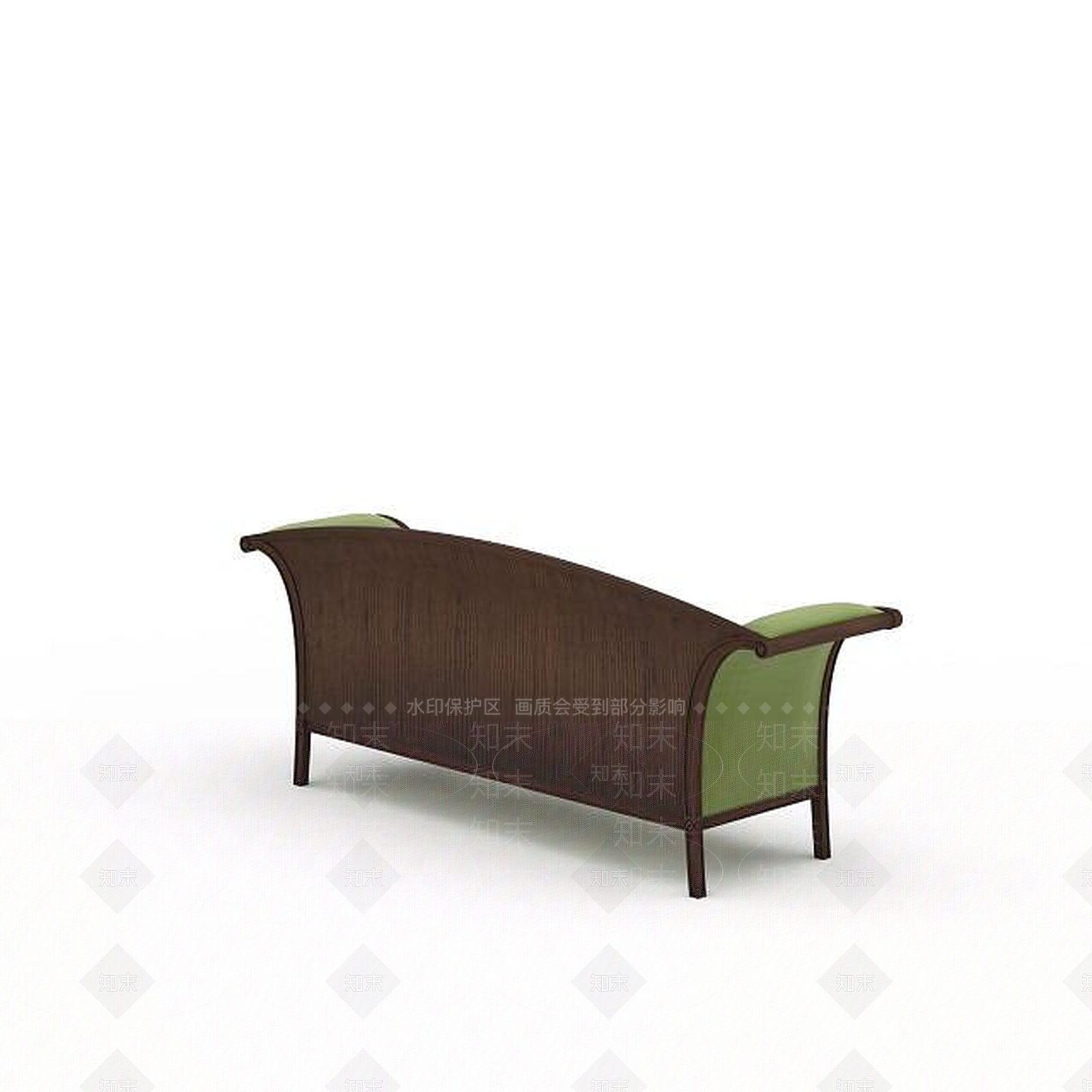 现代时尚绿色软包沙发3D模型下载【ID:1199876449】