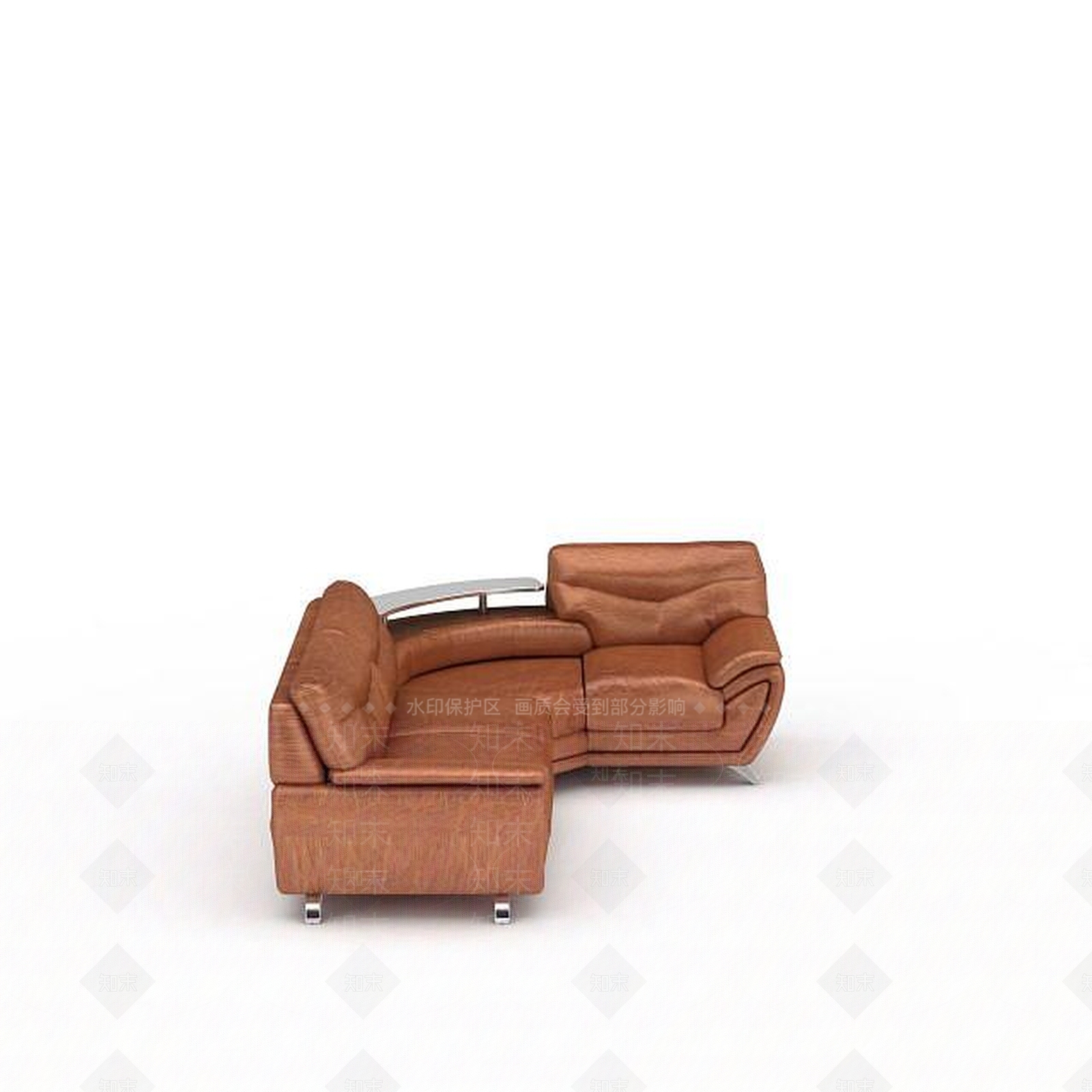 现代皮质转角沙发3D模型下载【ID:1199876604】