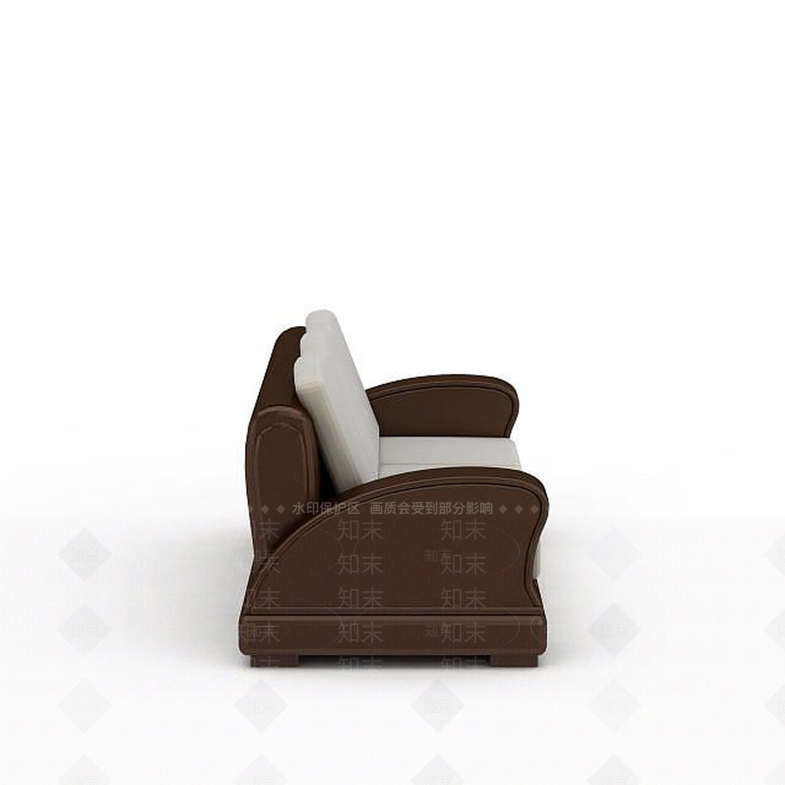 现代实木休闲沙发3D模型下载【ID:1199877187】