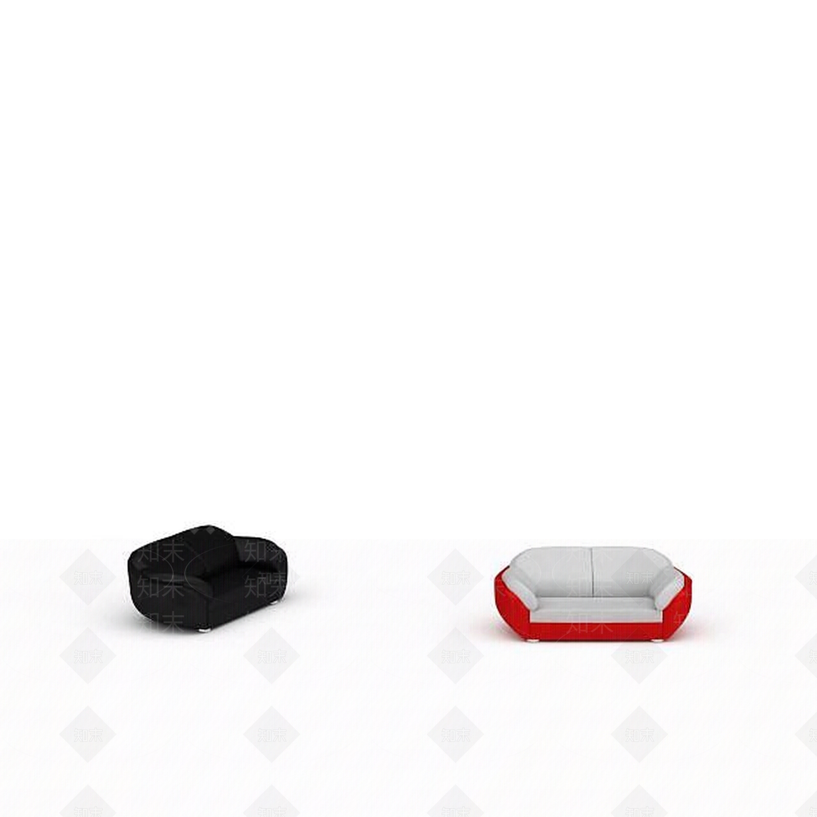 现代双人沙发组合3D模型下载【ID:1199877943】