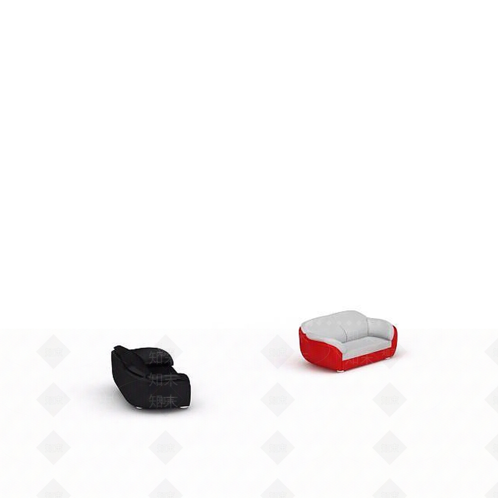现代双人沙发组合3D模型下载【ID:1199877943】