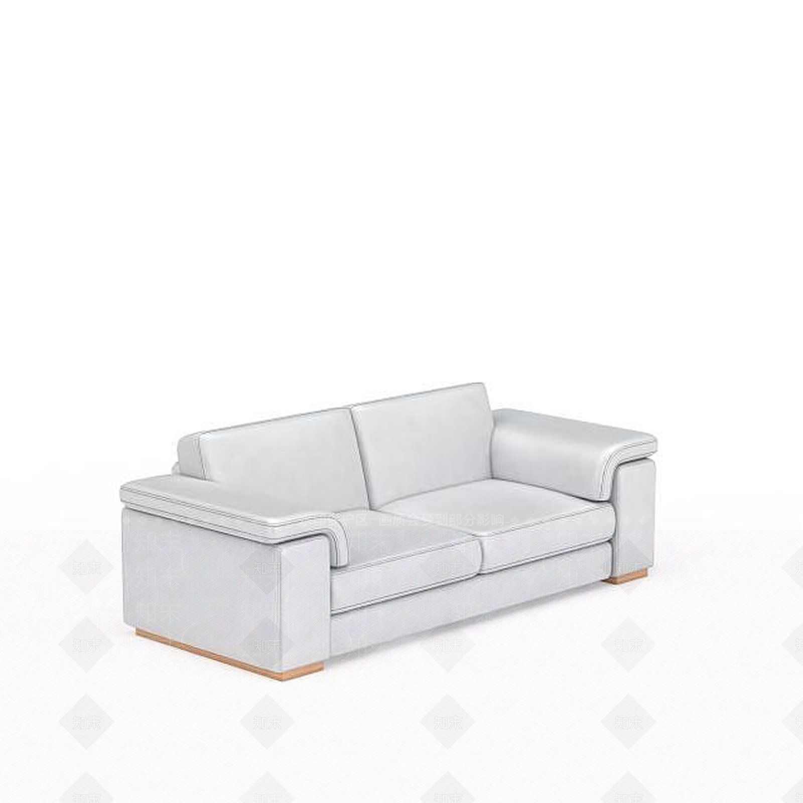 现代精品白色双人沙发3D模型下载【ID:1199878042】
