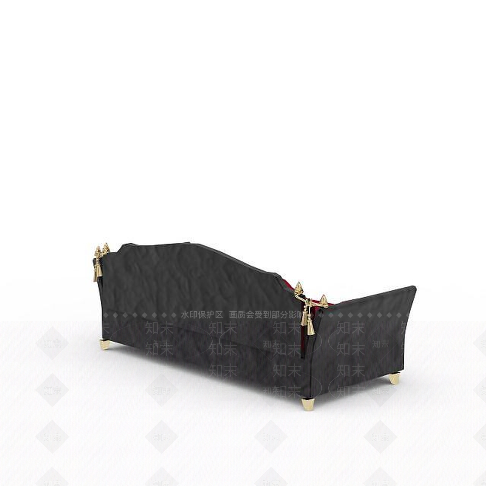 现代精品布艺拼色双人沙发3D模型下载【ID:1199878717】
