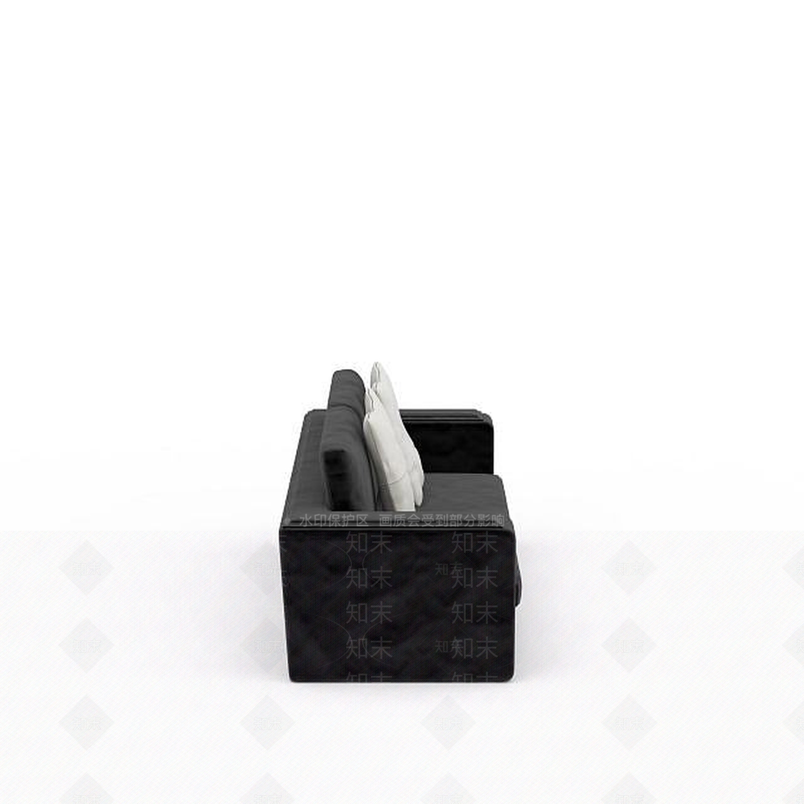 现代精品灰色布艺双人沙发3D模型下载【ID:1199878971】
