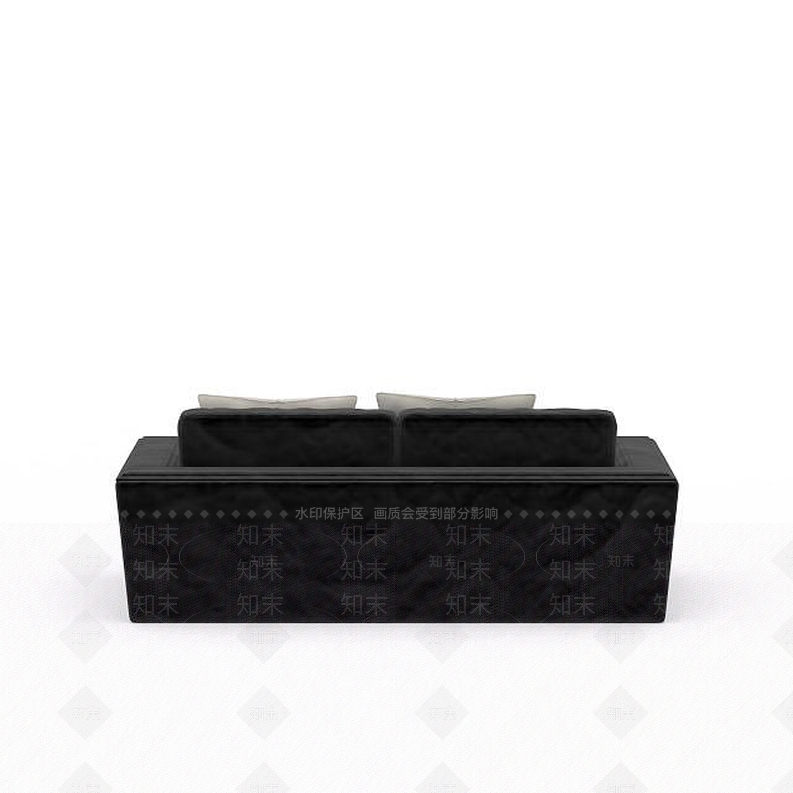 现代精品灰色布艺双人沙发3D模型下载【ID:1199878971】