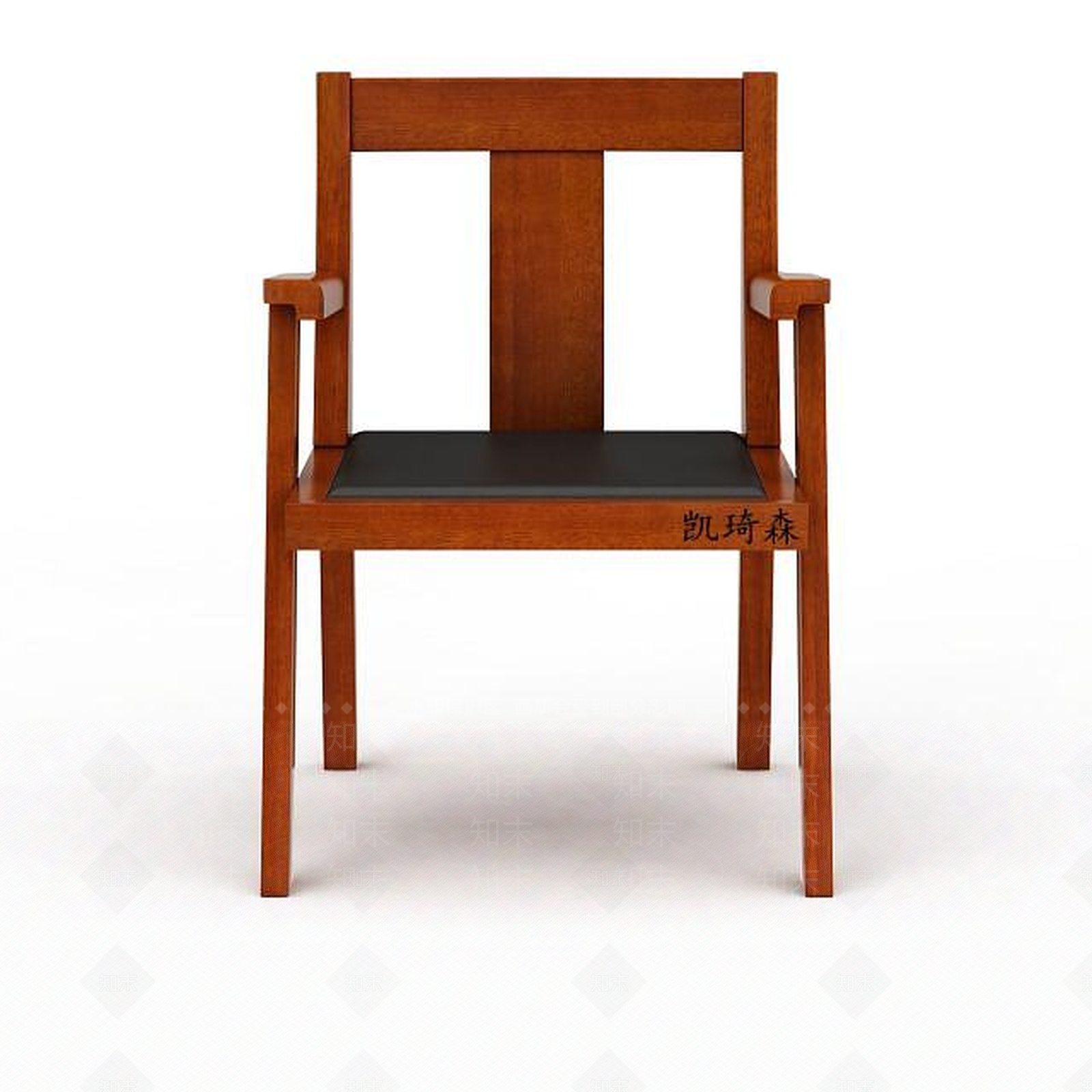 中式实木办公椅3D模型下载【ID:1199880180】