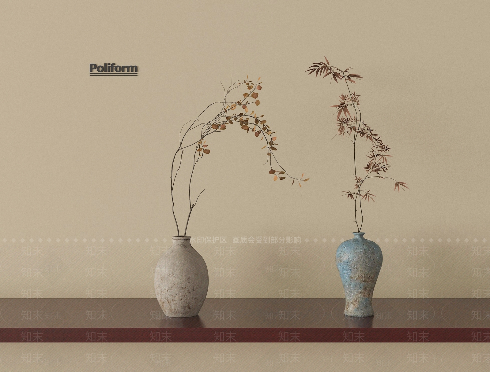 新中式花艺3D模型下载【ID:1199880789】