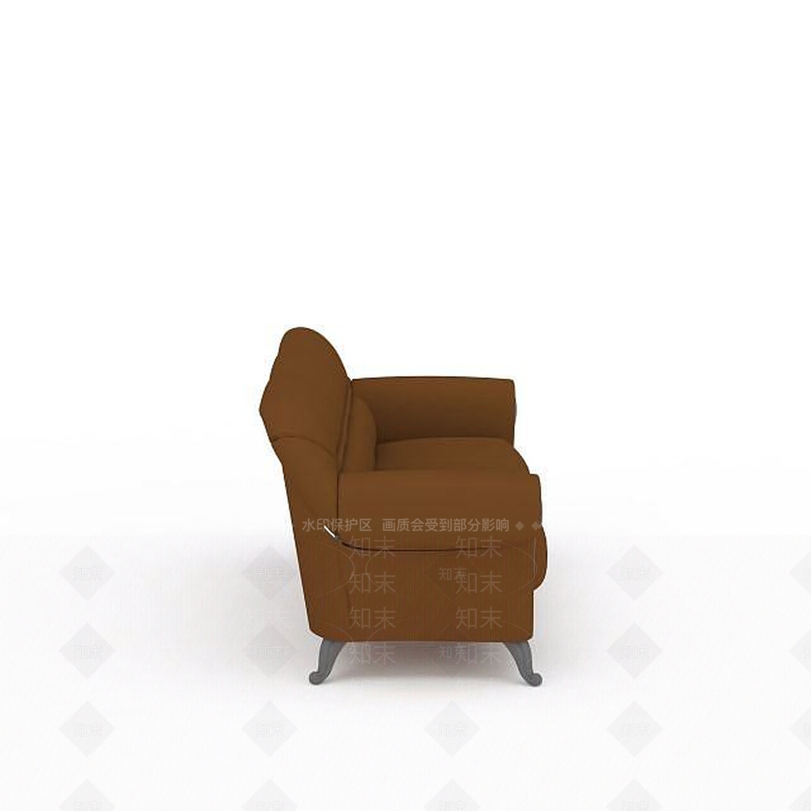 现代卡其色布艺多人沙发3D模型下载【ID:1199881113】
