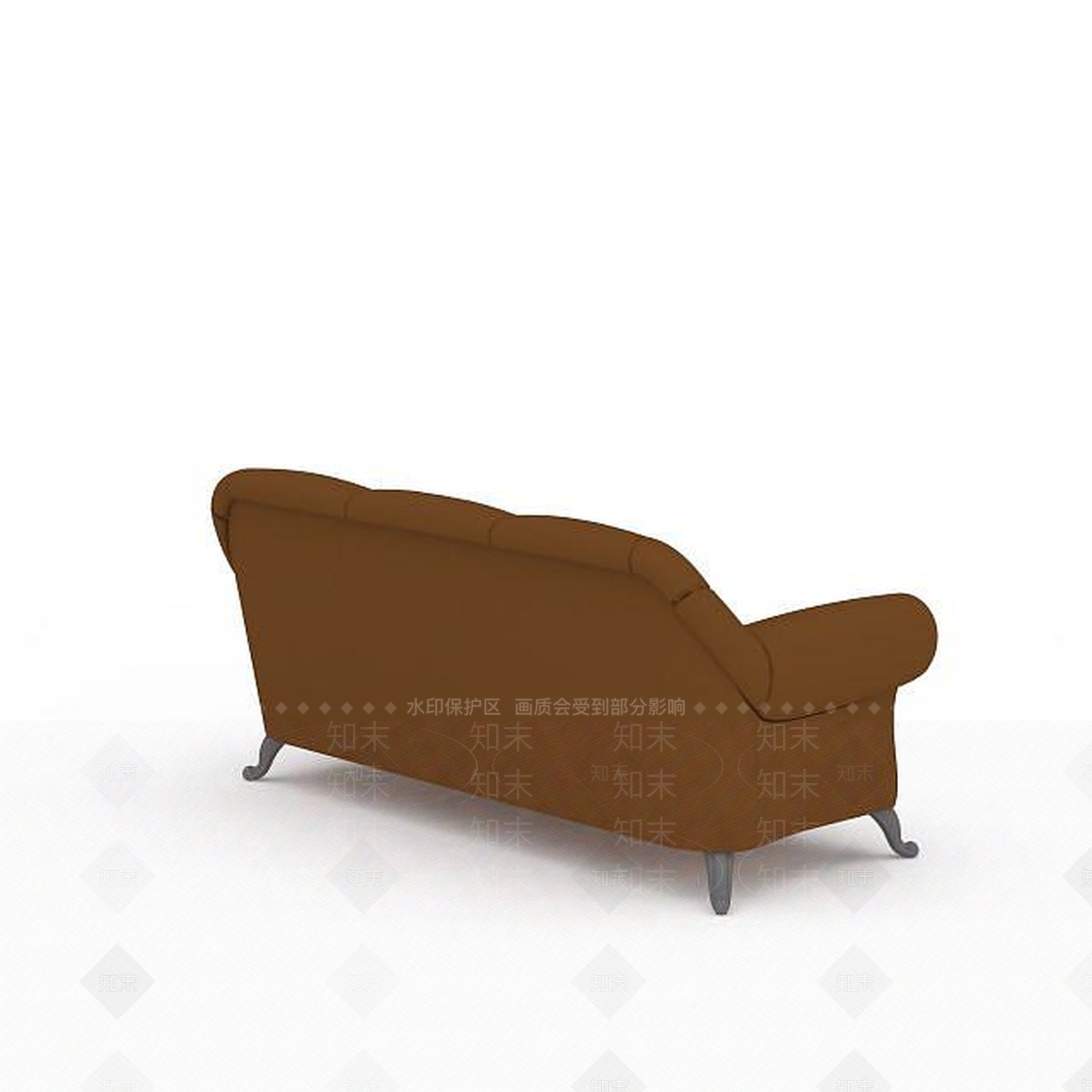 现代卡其色布艺多人沙发3D模型下载【ID:1199881113】