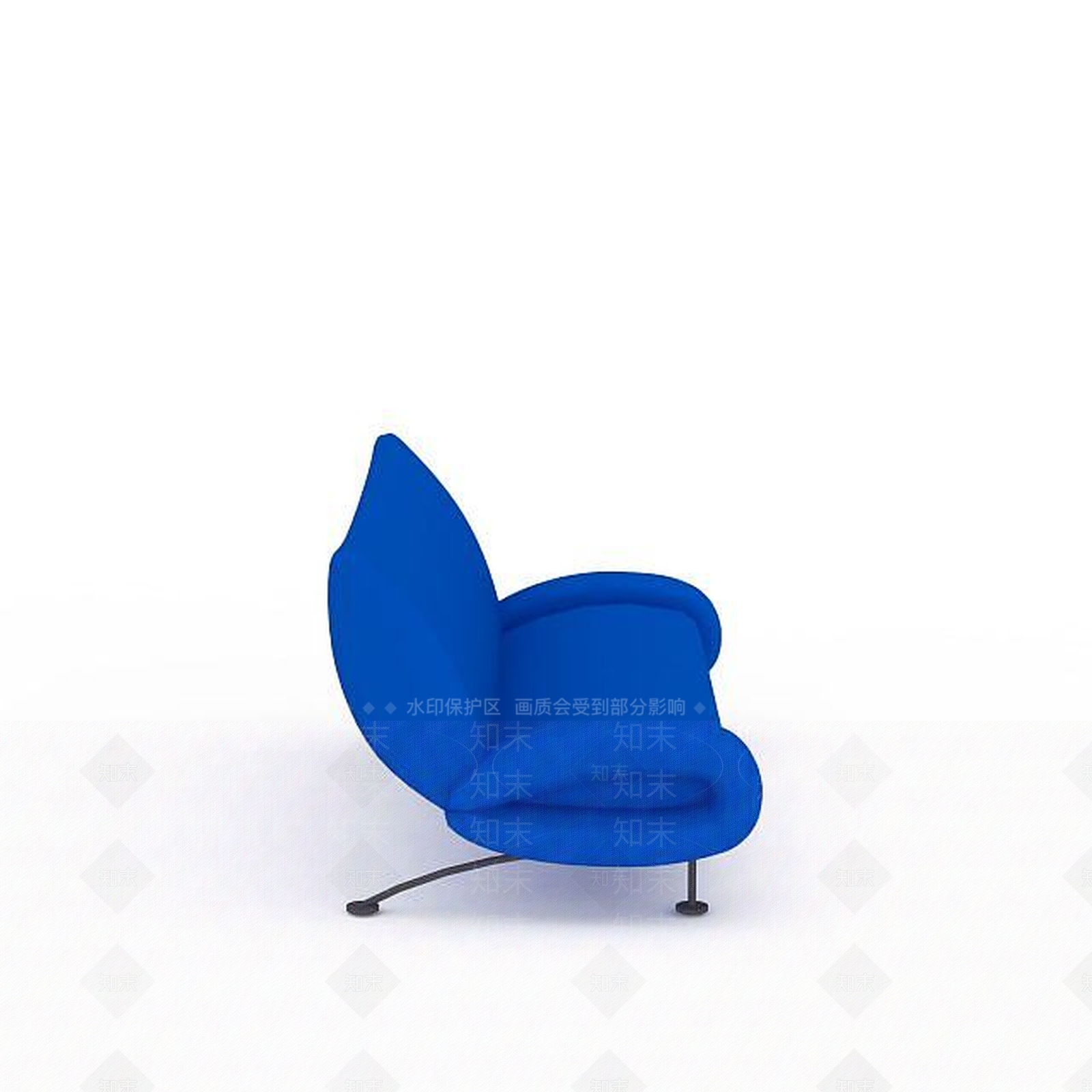 现代时尚蓝色多人沙发3D模型下载【ID:1199881271】