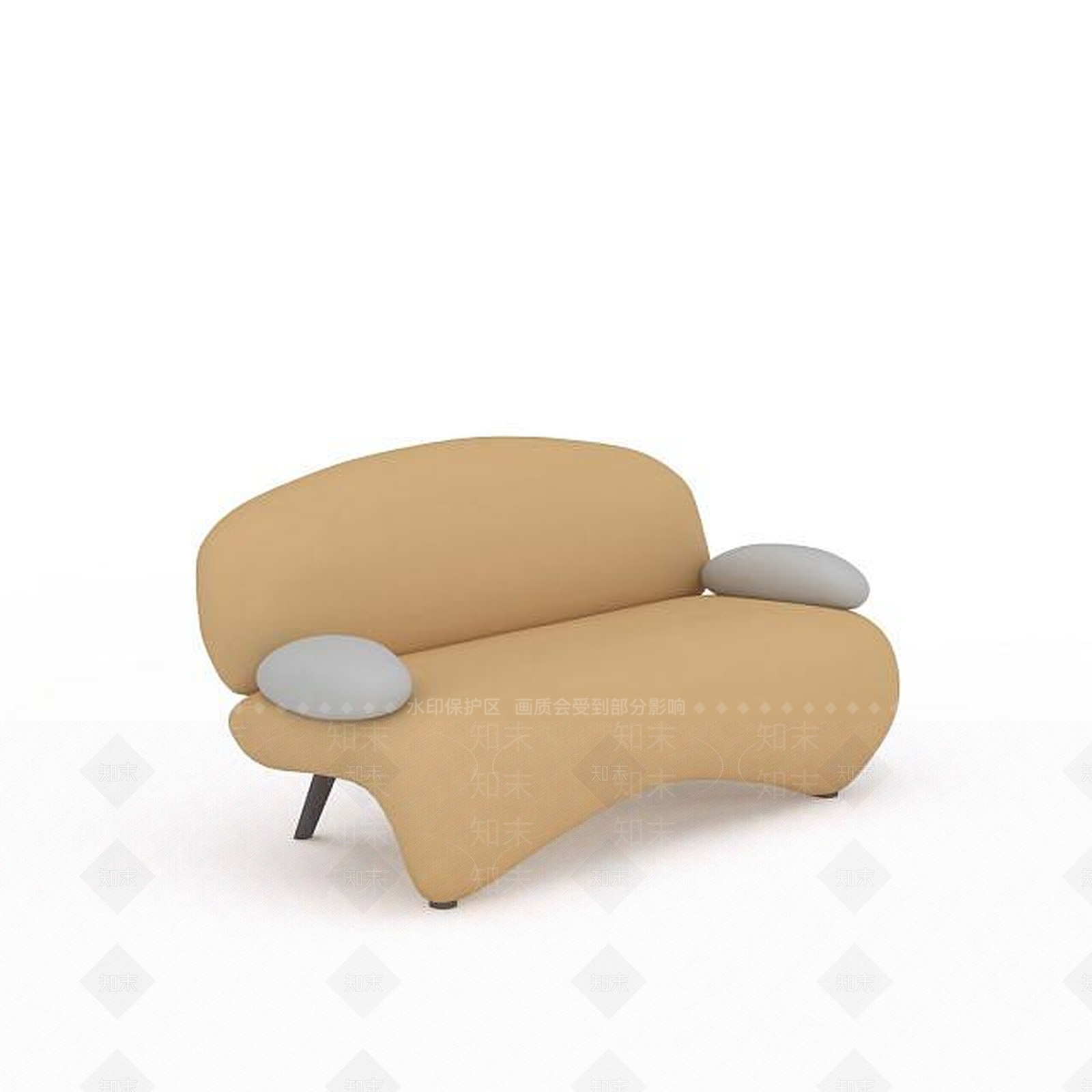 现代布艺沙发3D模型下载【ID:1199881682】