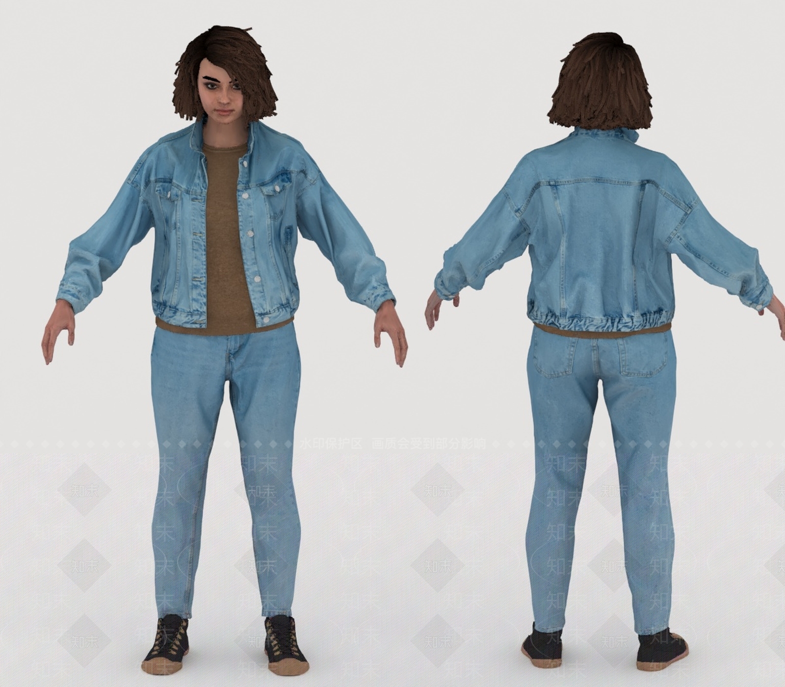 女人3D模型下载【ID:1199882562】