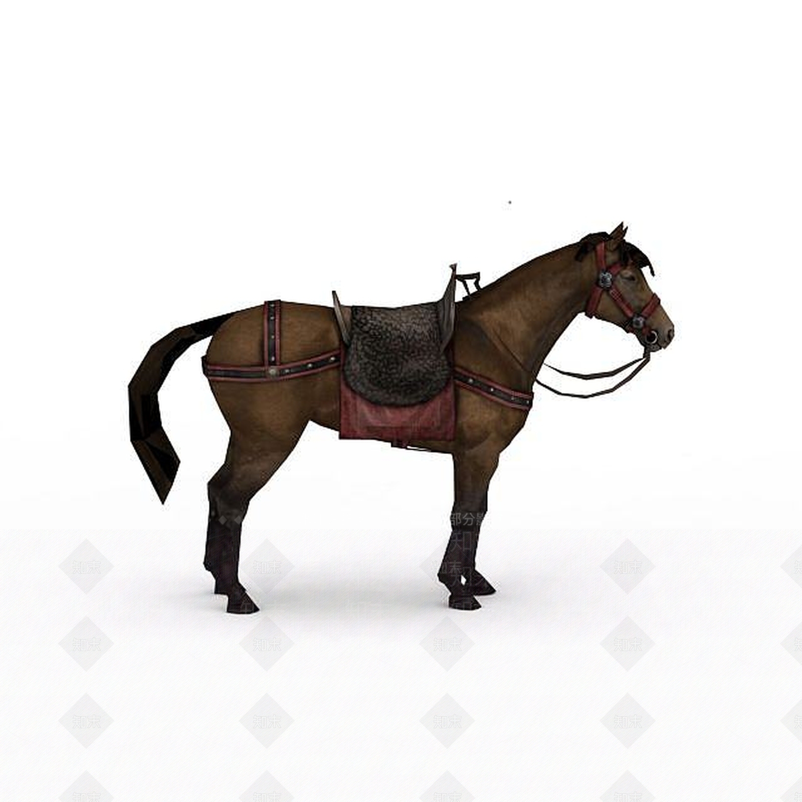 现代游戏角色战马3D模型下载【ID:1199882934】