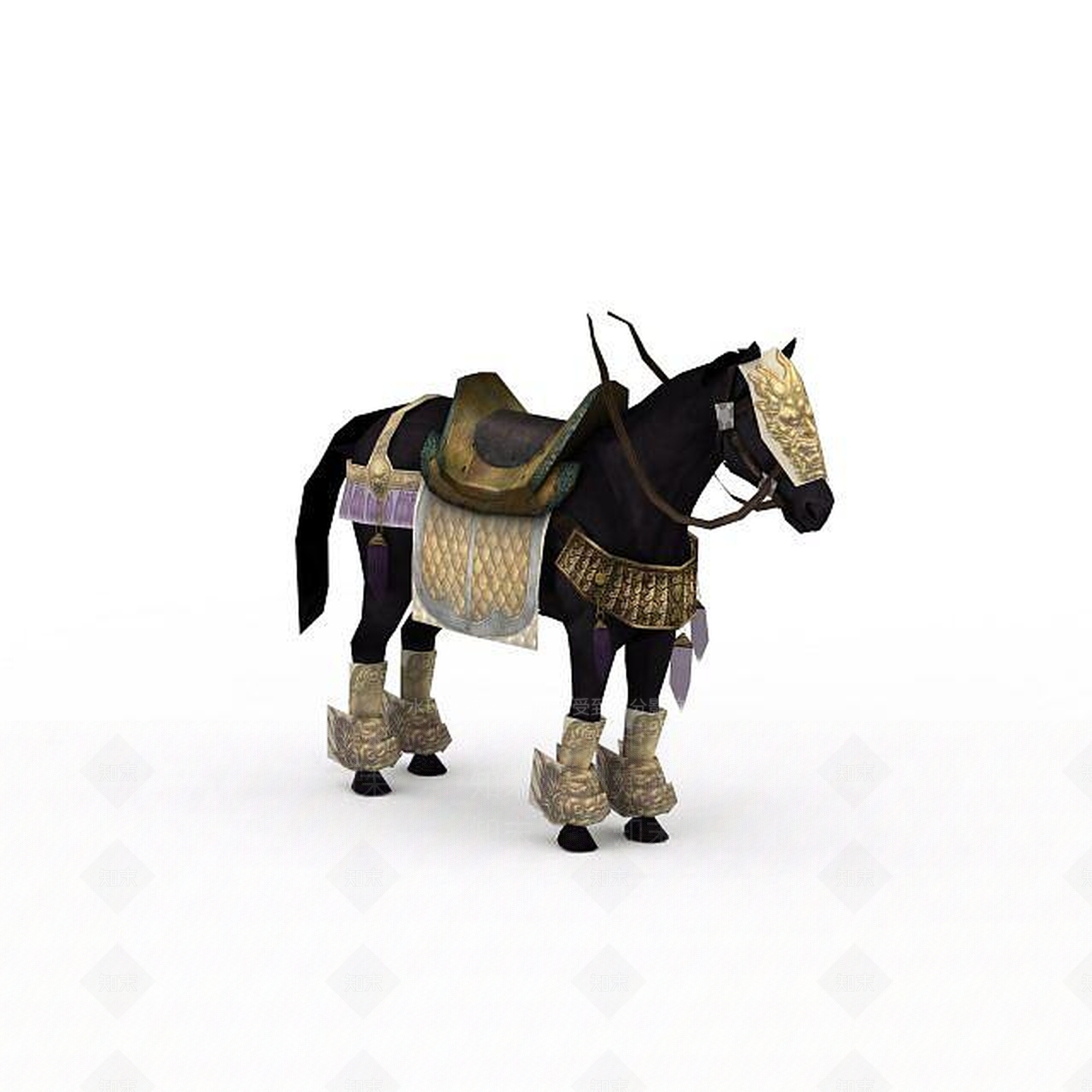 现代游戏角色战马3D模型下载【ID:1199883050】