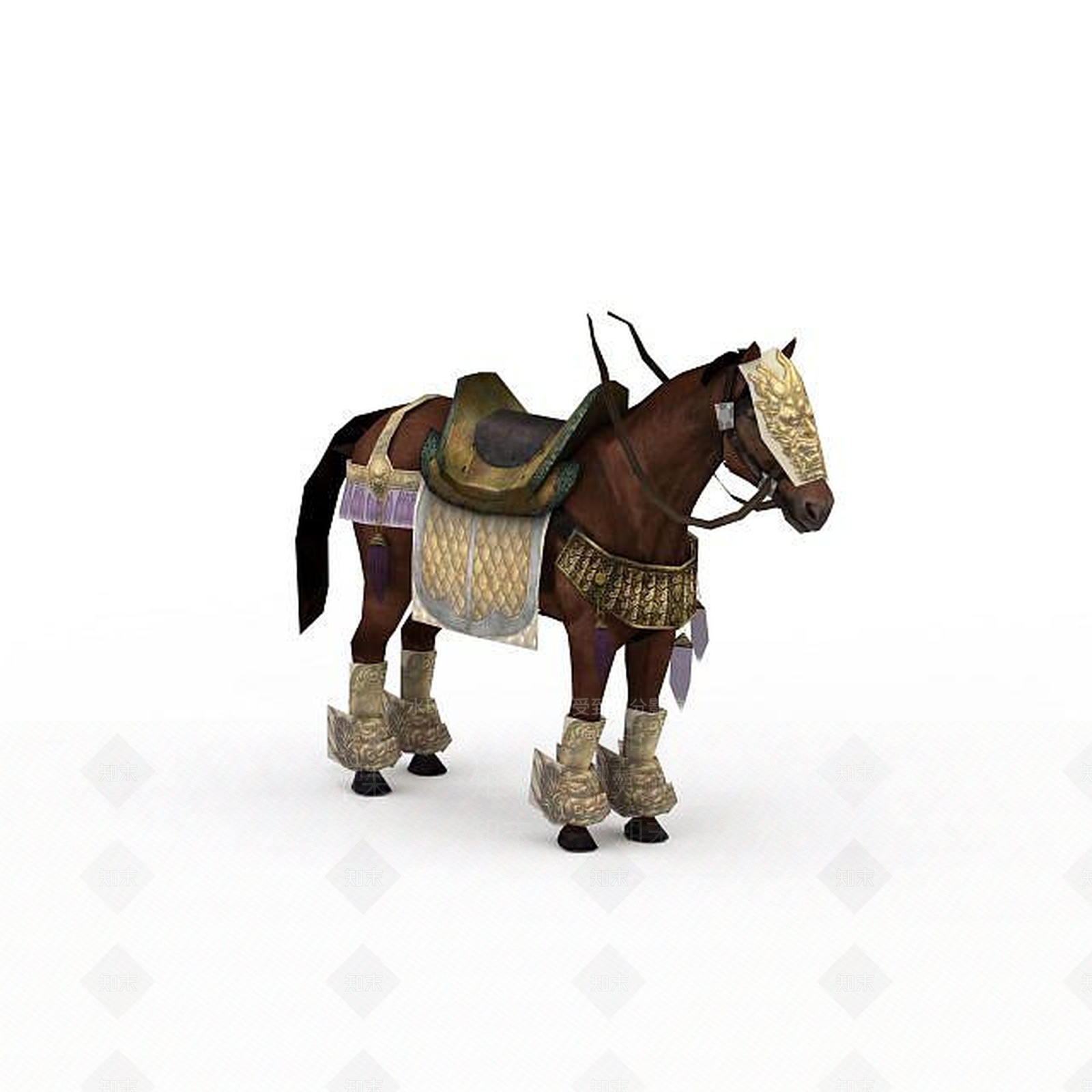 现代游戏角色战马3D模型下载【ID:1199883055】