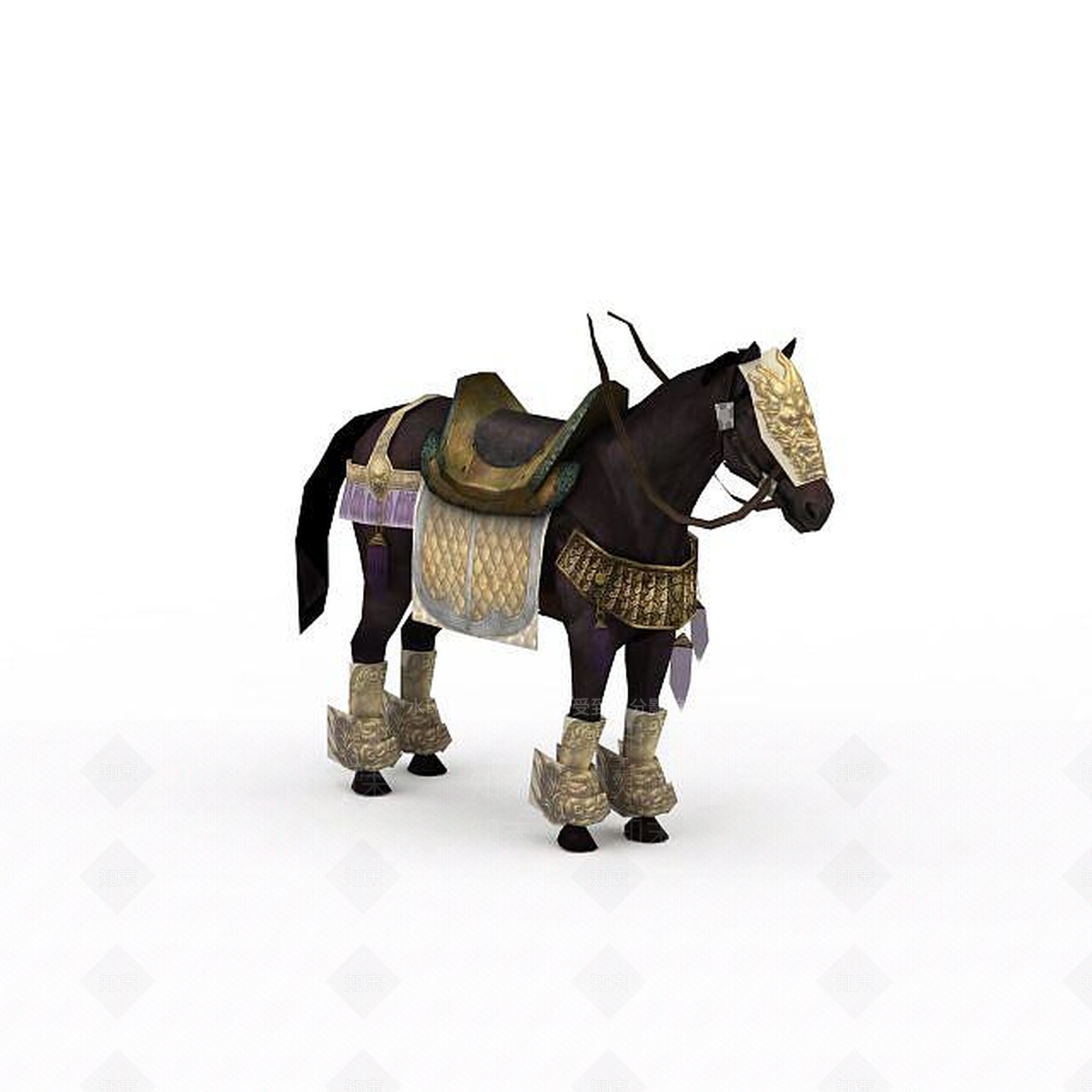 现代游戏角色战马3D模型下载【ID:1199883069】