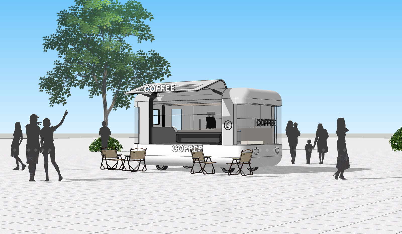 餐车SU模型下载【ID:1199883410】