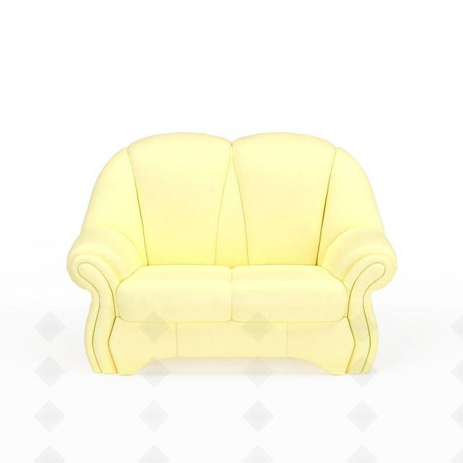 现代双人沙发3D模型下载【ID:1199883809】