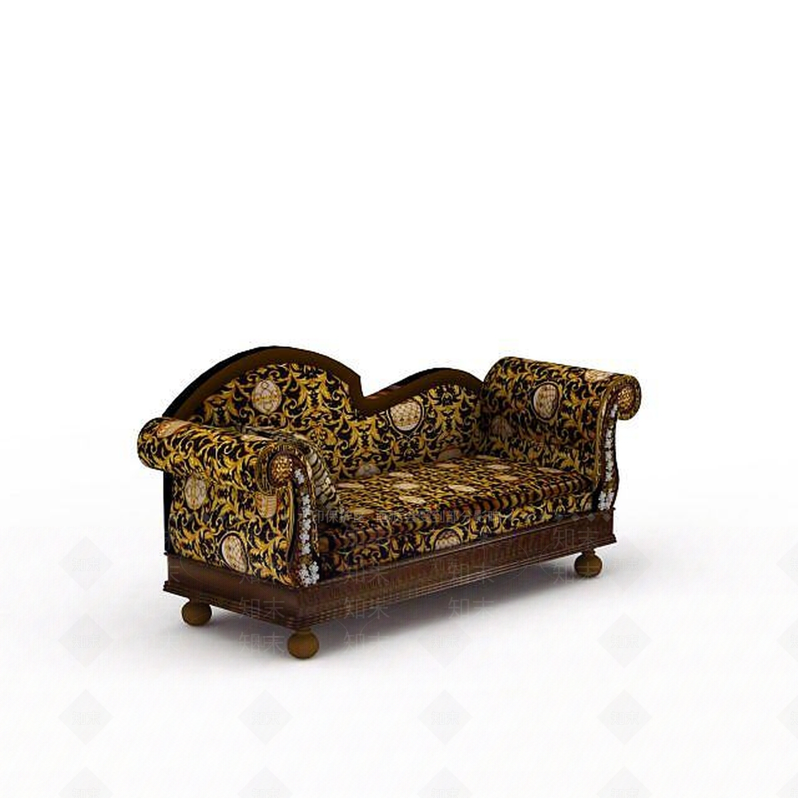 现代贵妃沙发床3D模型下载【ID:1199884453】