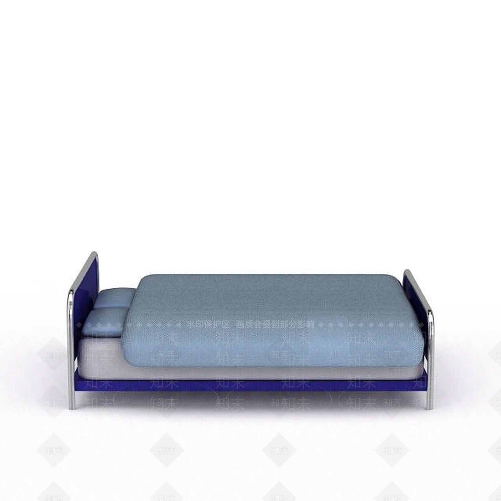 现代简约单人床3D模型下载【ID:1199885175】