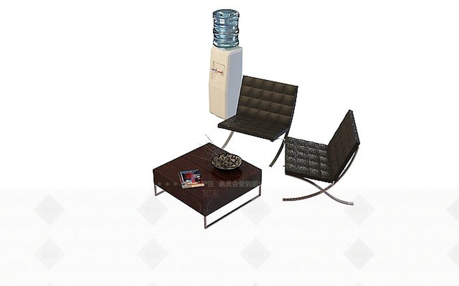 现代黑色折叠椅3D模型下载【ID:1199885531】