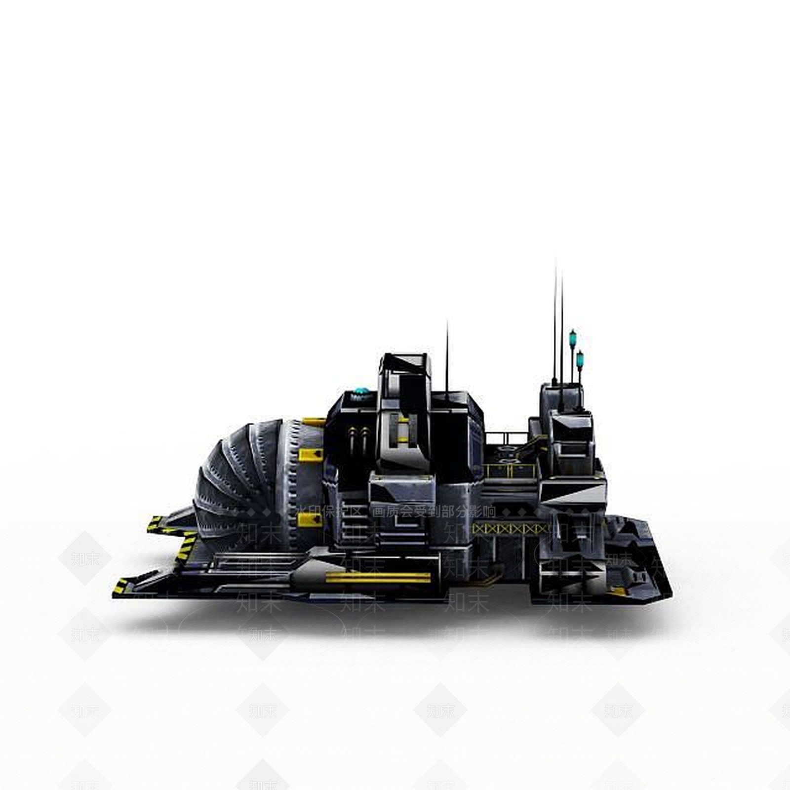 现代红色警戒美国建筑游戏装备3D模型下载【ID:1199885626】