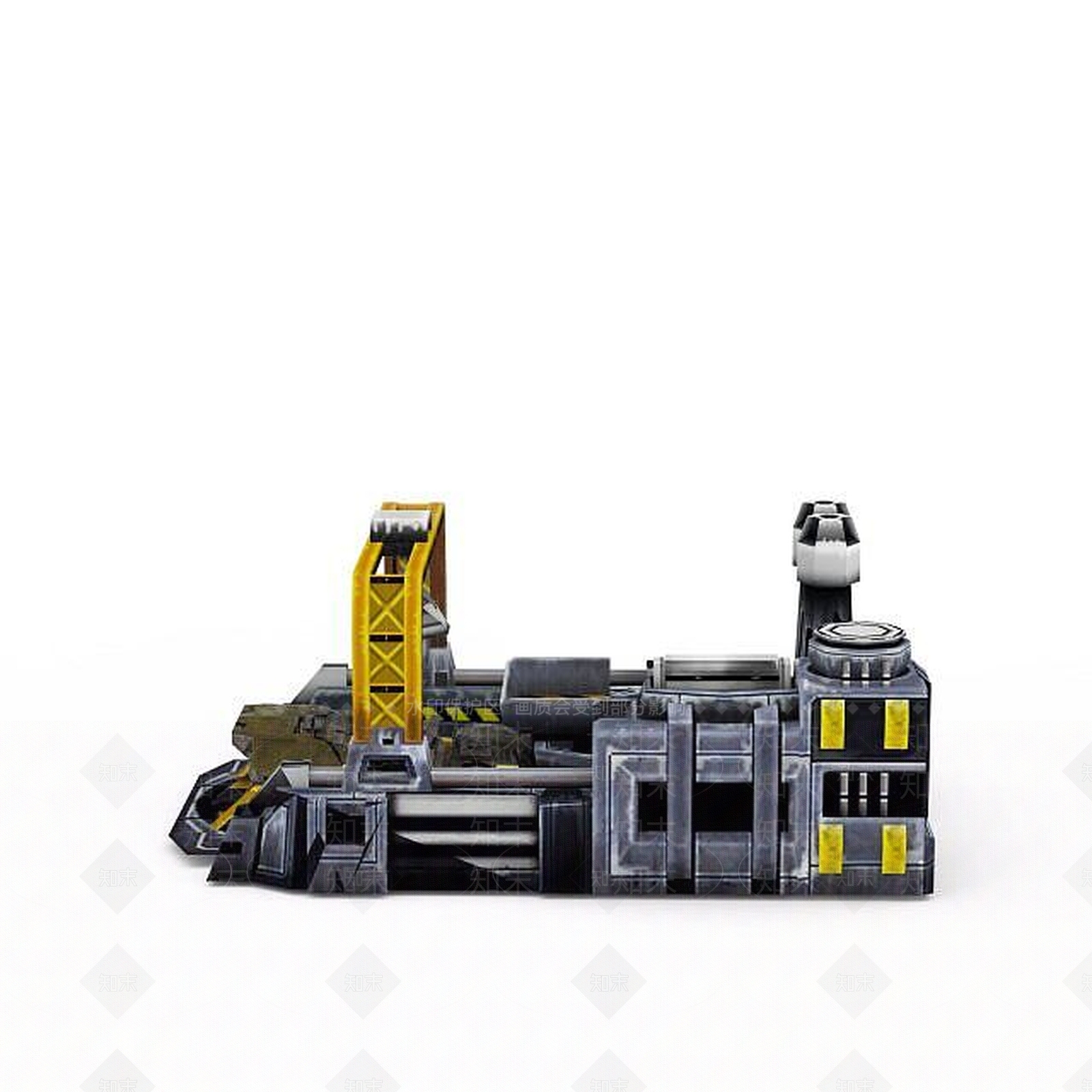 现代红色警戒美国建筑游戏装备3D模型下载【ID:1199885853】