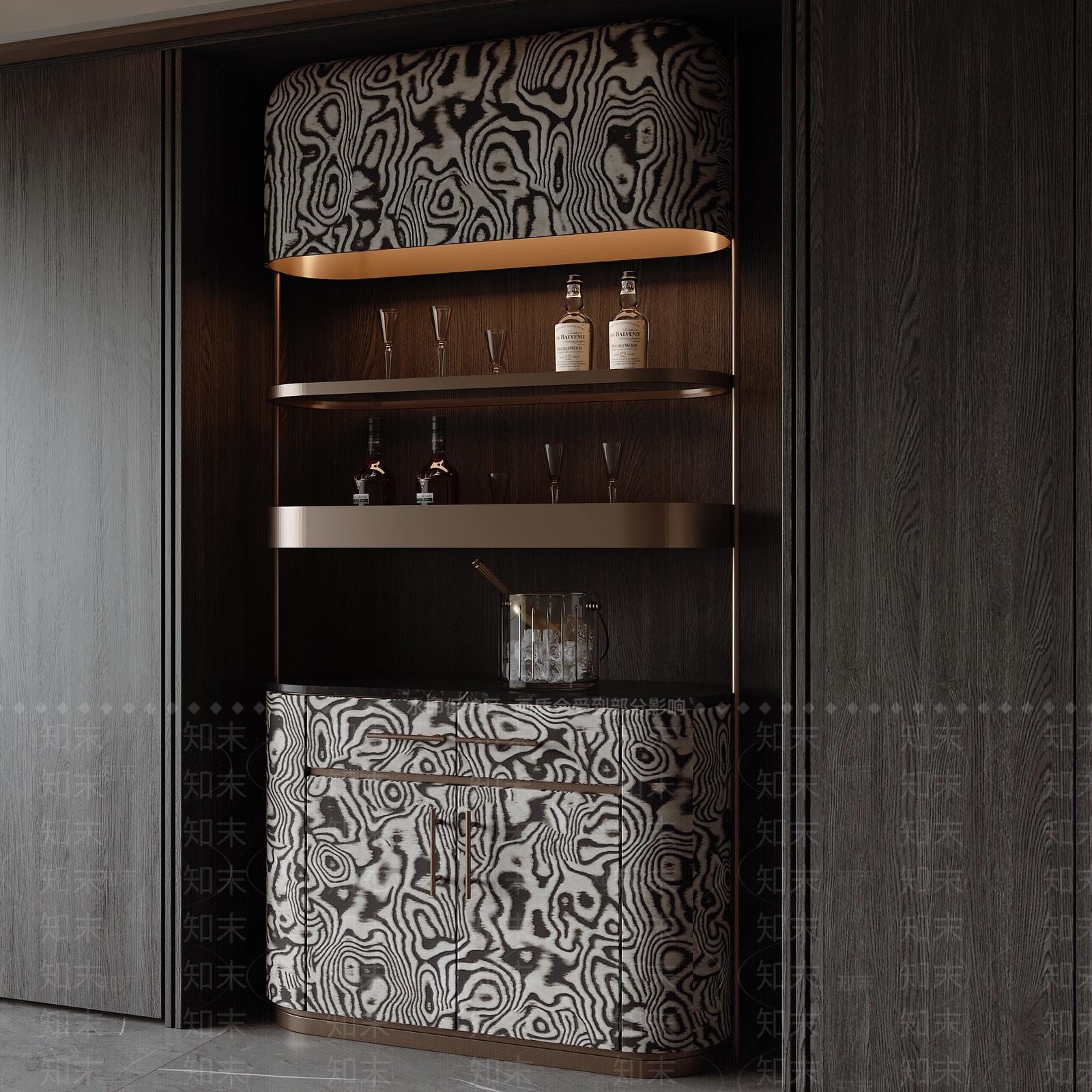 意式酒柜SU模型下载【ID:1199886080】