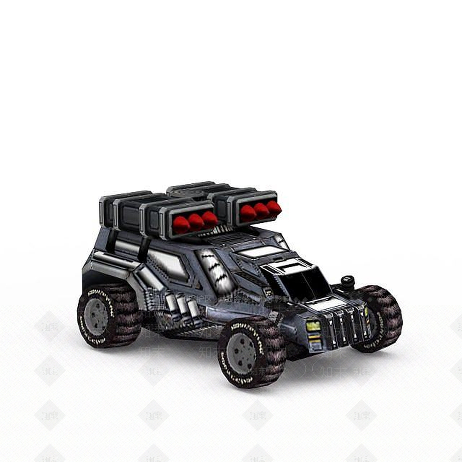现代红色警戒美军坦克游戏装备3D模型下载【ID:1199886065】