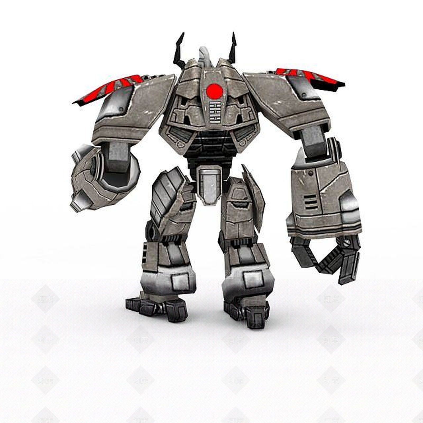 现代红色警戒游戏角色机器人3D模型下载【ID:1199886138】