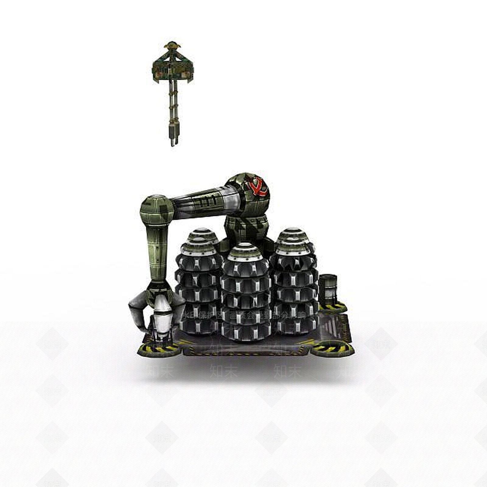 现代红色警戒苏联建筑设备游戏装备3D模型下载【ID:1199886481】