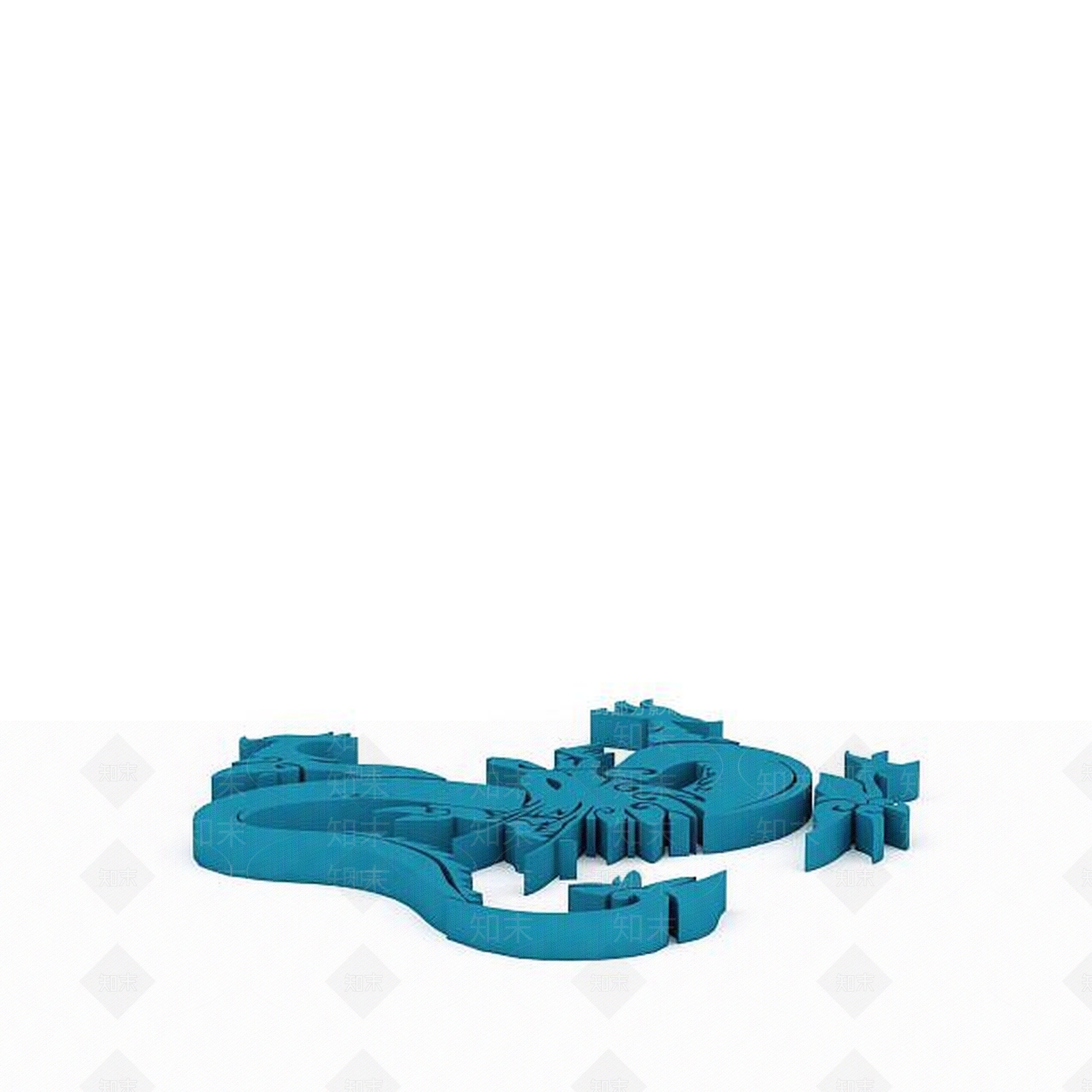 现代龙形装饰3D模型下载【ID:1199887055】