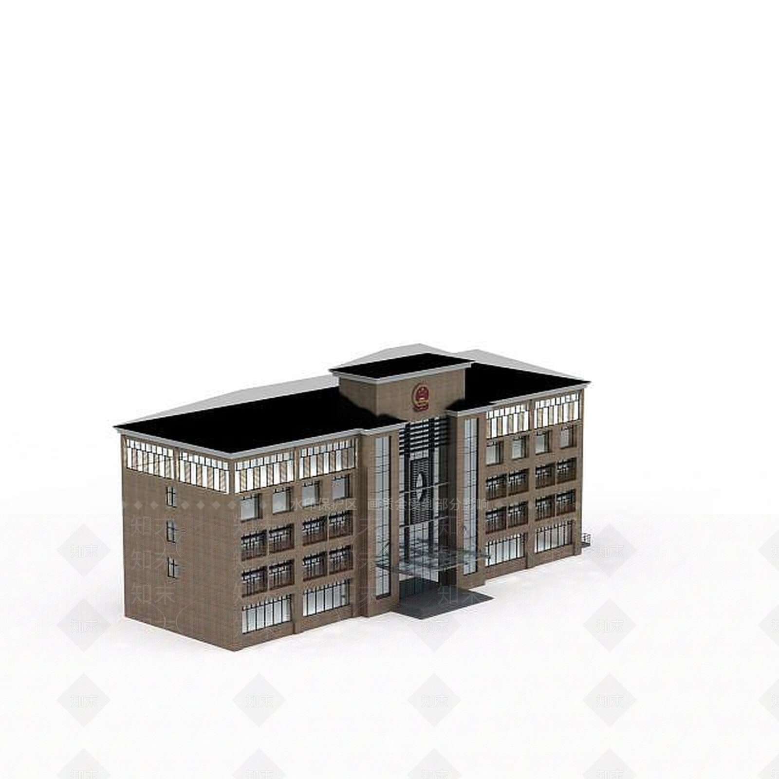 现代政府办公楼3D模型下载【ID:1199887056】