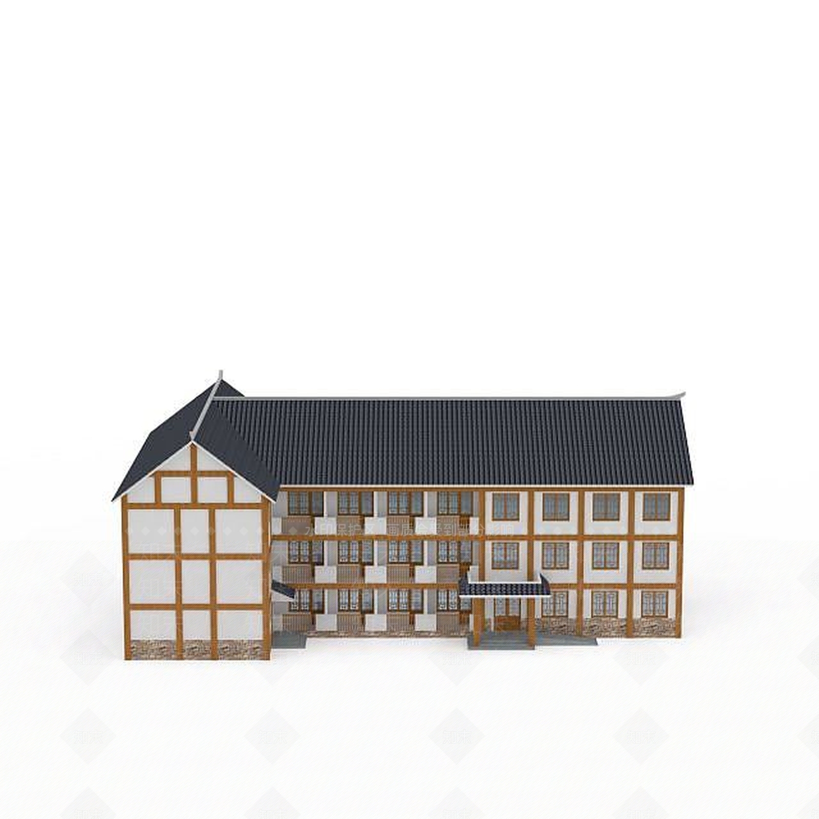 现代办公楼3D模型下载【ID:1199888361】