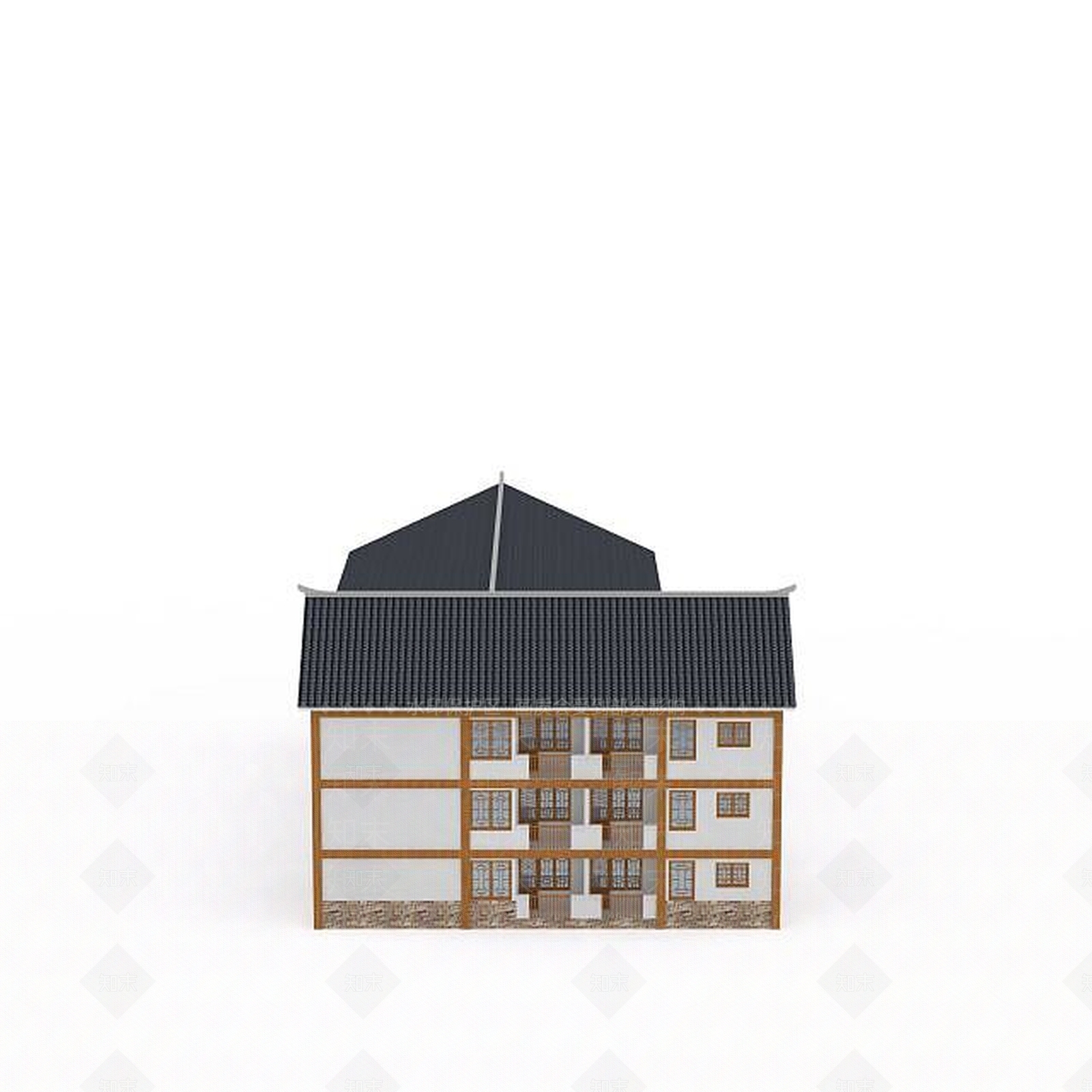 现代办公楼3D模型下载【ID:1199888361】