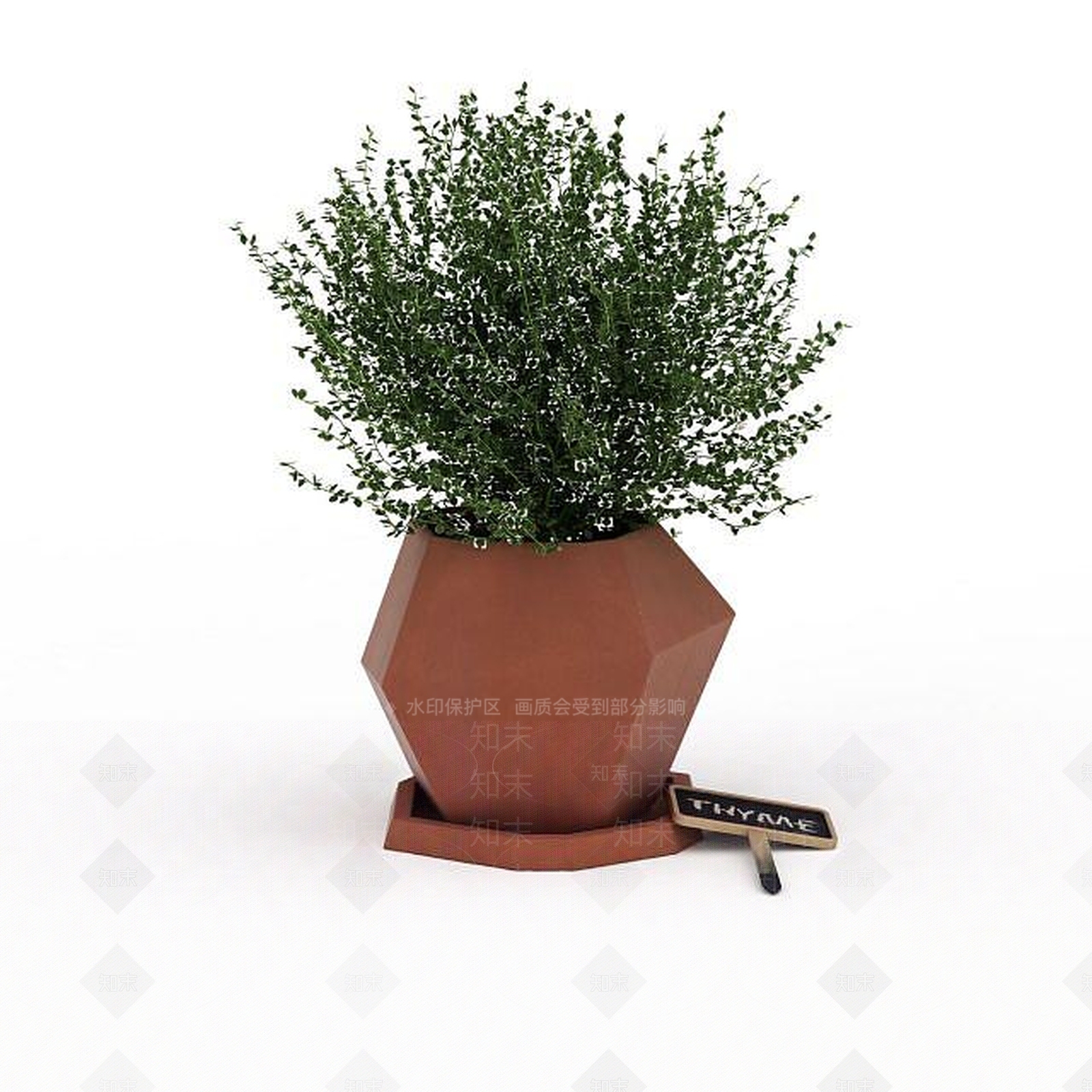 现代绿植盆栽3D模型下载【ID:1199888674】