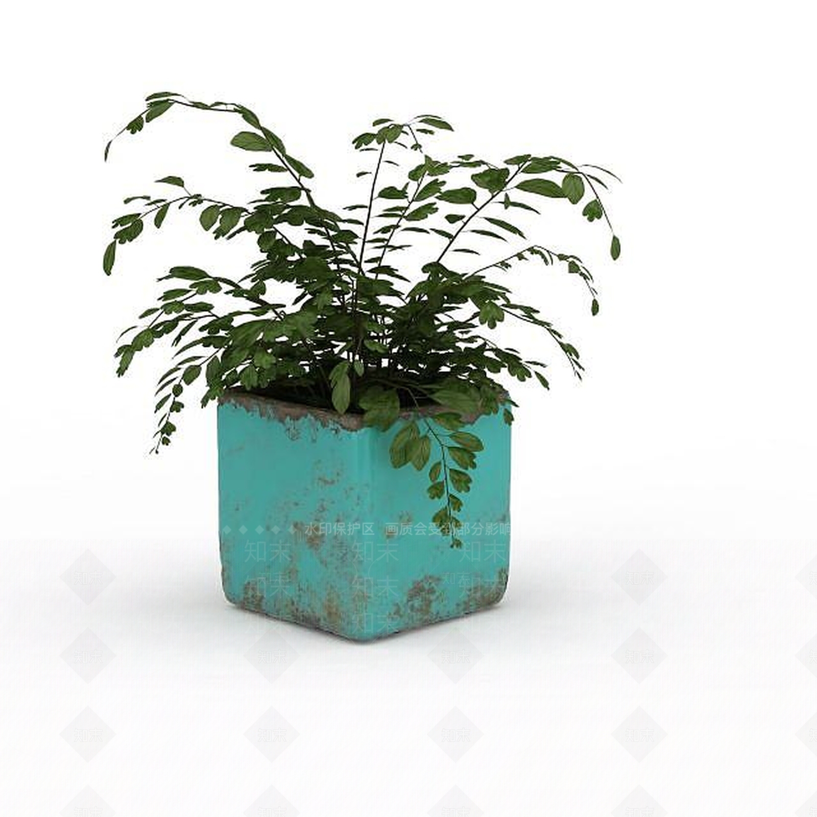 现代绿植盆栽3D模型下载【ID:1199890279】