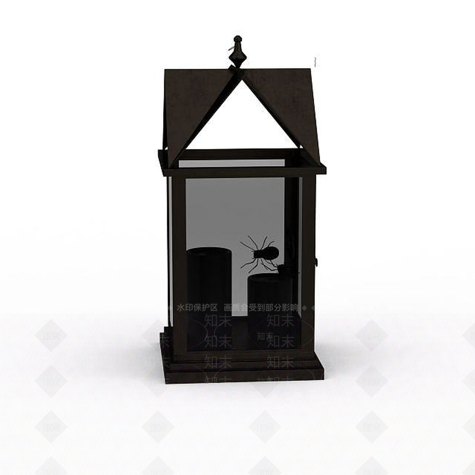 欧式古典欧式四角铜灯3D模型下载【ID:1199891332】
