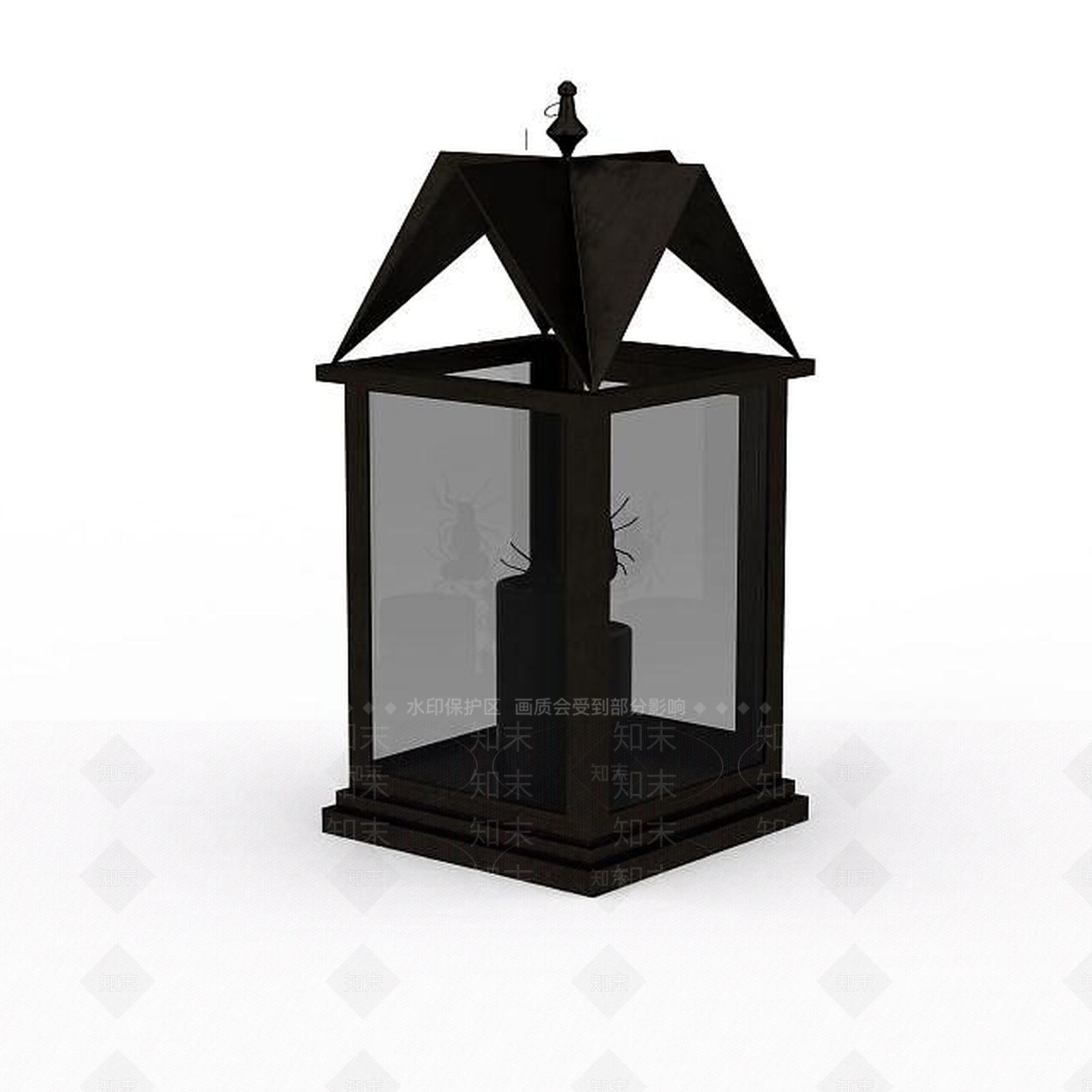 欧式古典欧式四角铜灯3D模型下载【ID:1199891332】