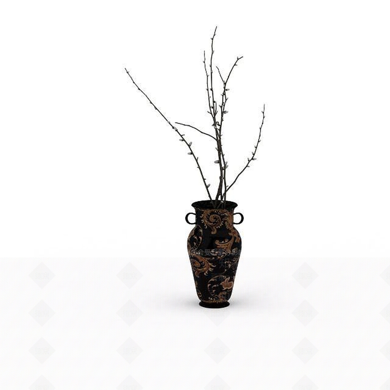现代花瓶装饰3D模型下载【ID:1199891317】
