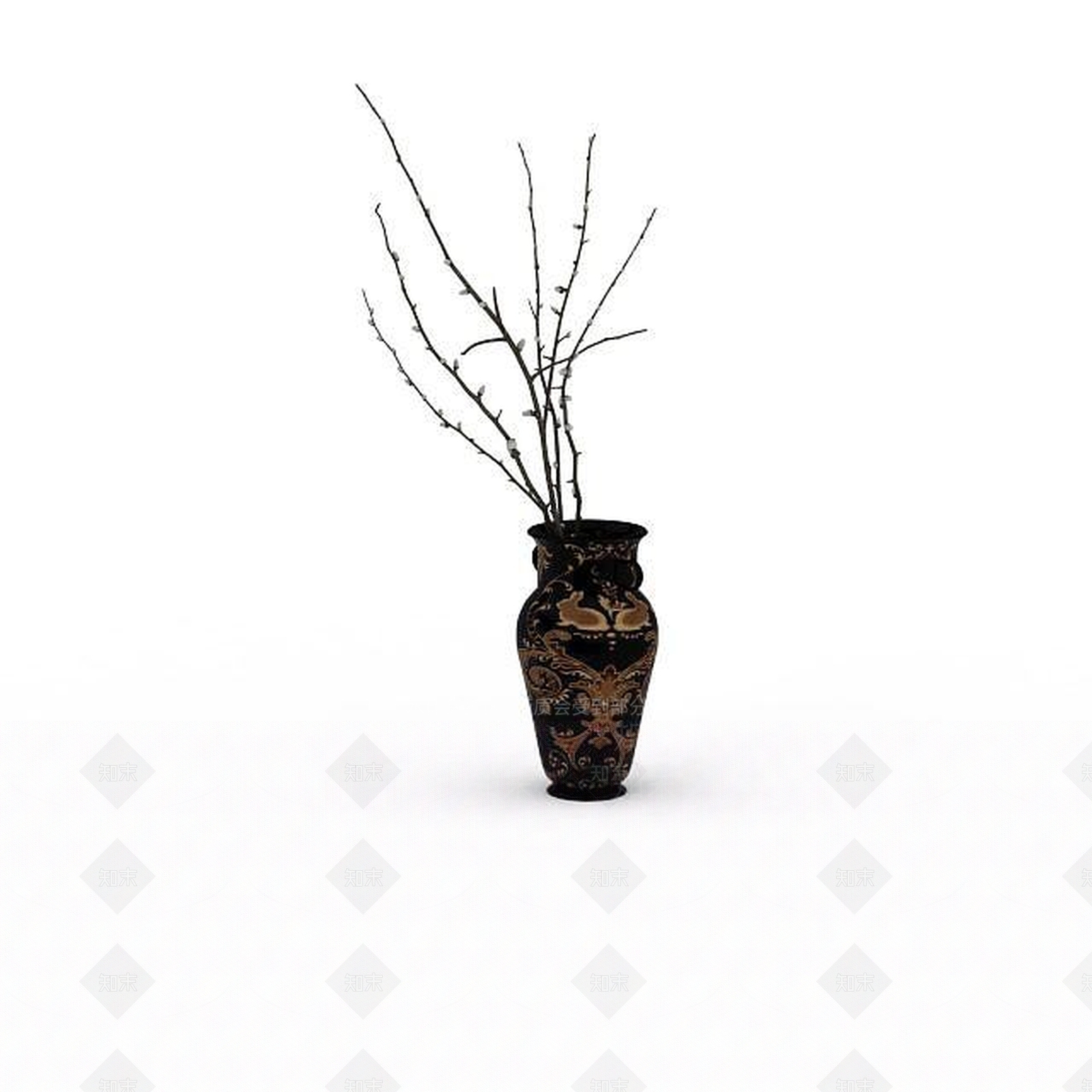现代花瓶装饰3D模型下载【ID:1199891317】