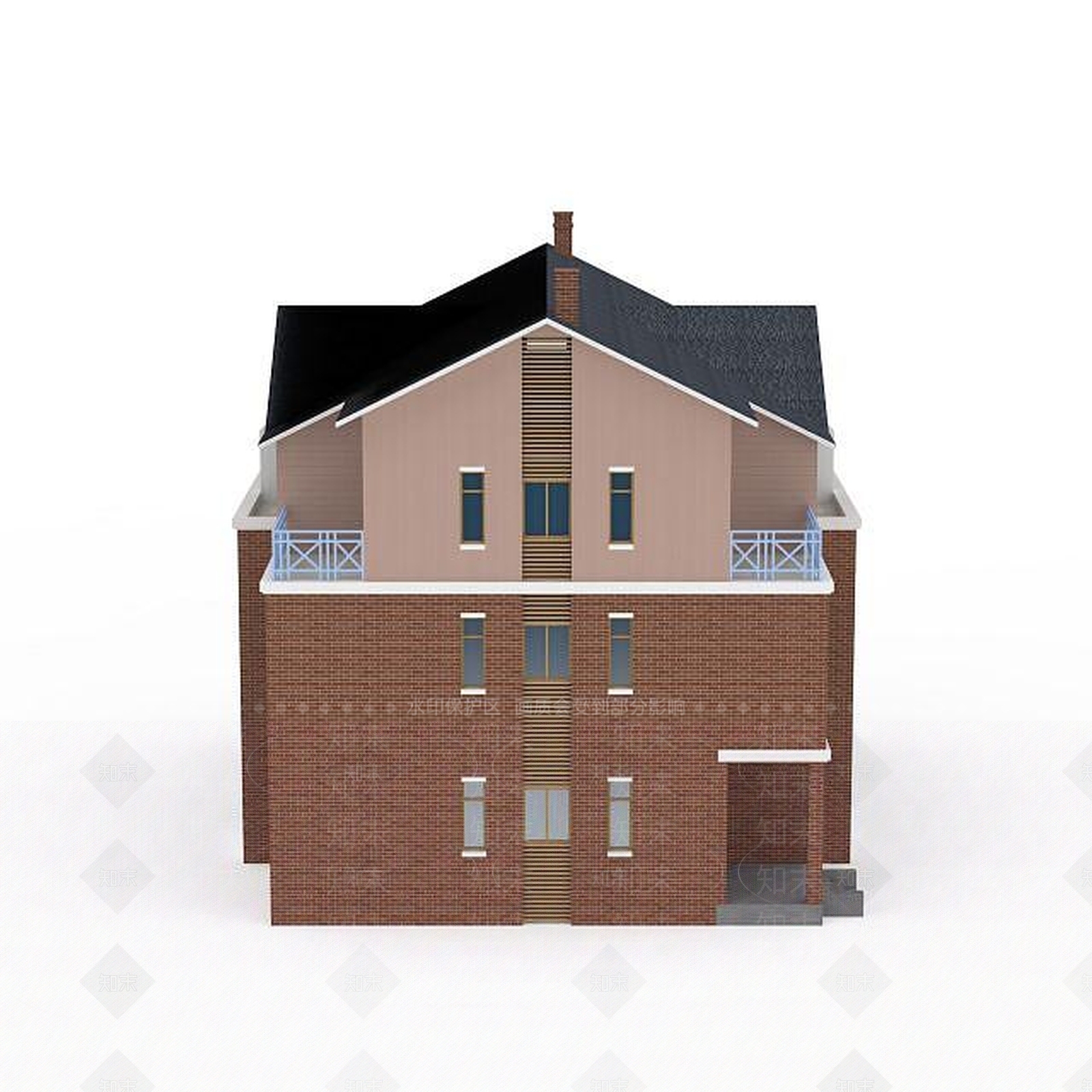 现代别墅3D模型下载【ID:1199893074】