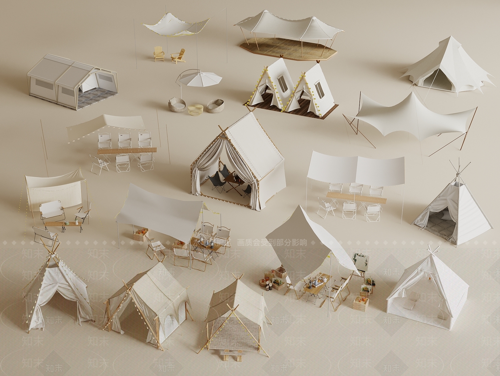 帐篷3D模型下载【ID:1199903475】